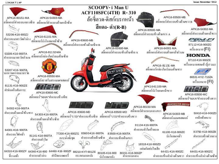 ชุดพลาสติกและเฟรมสี สกุ๊บปี้110ไอปี12-13