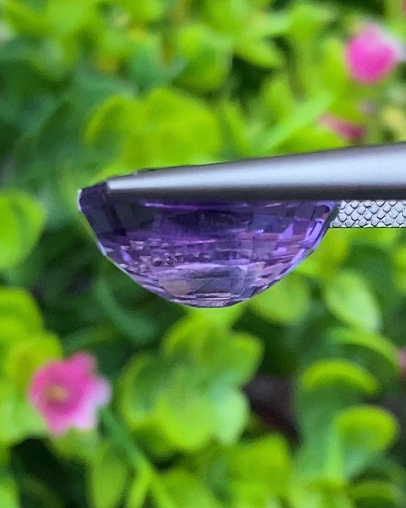 พลอย อเมทิส Amethyst 12.55 กะรัต (Cts.) พลอยแท้ อัญมณีมงคลประจําวันเกิด เครื่องประดับพลอย