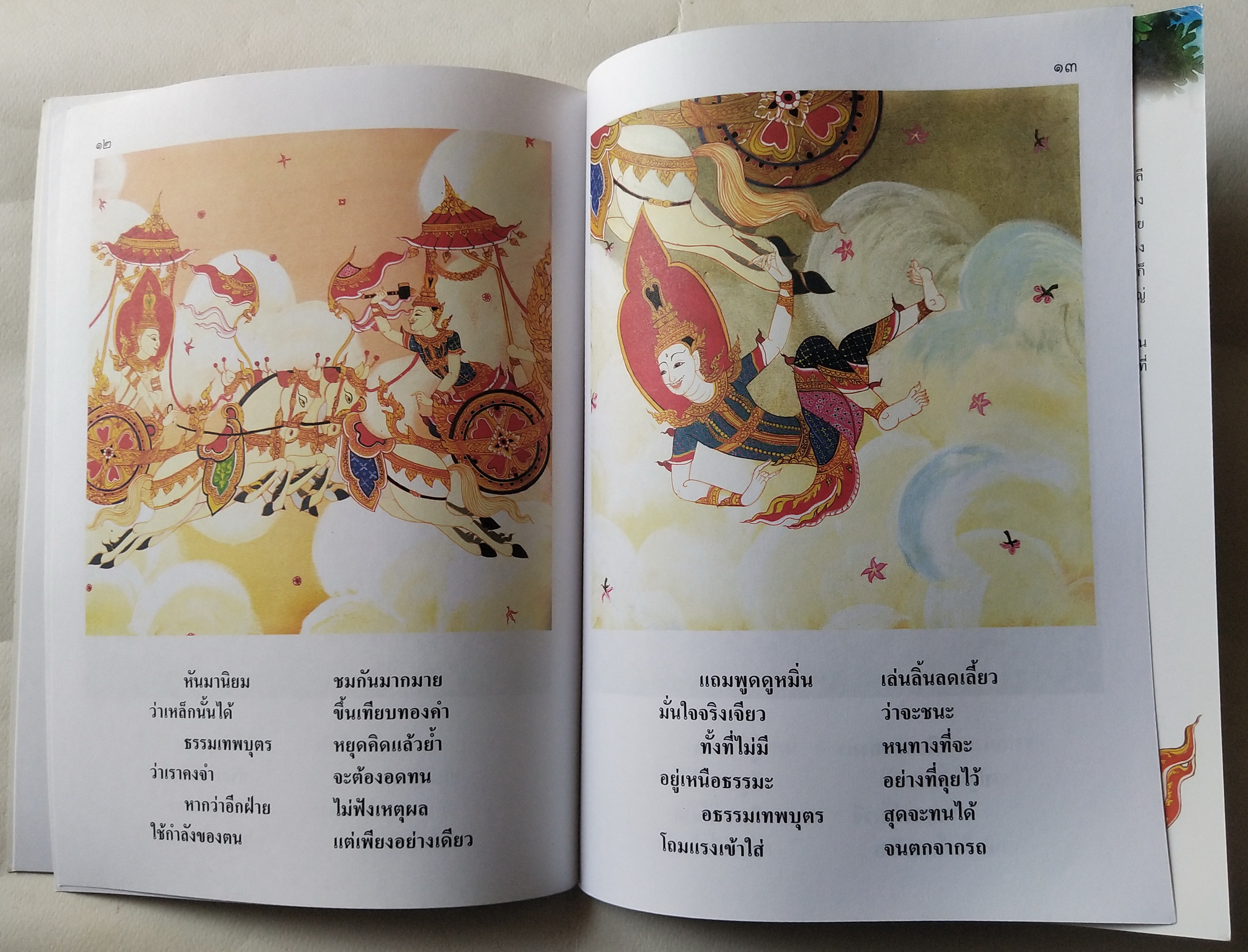 หนังสือภาพสวย มีตำหนิโปรดตรวจสอบทุกภาพ หนังสือภาพ ชุด นิทานชาดก เรื่อง ธรรมเทพบุตร เขียนเรื่องโดย บุษบง โควินทร์ เขียนภาพโดย วาสนา ต๊ะป้อม พิมพ์ครั้งที่ 3 มิถุนายน 2548