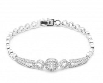 สร้อยข้อมือ งาน Costume Jewelry เพชร CZ รุ่น Circle Classic แบรนด์ Shali