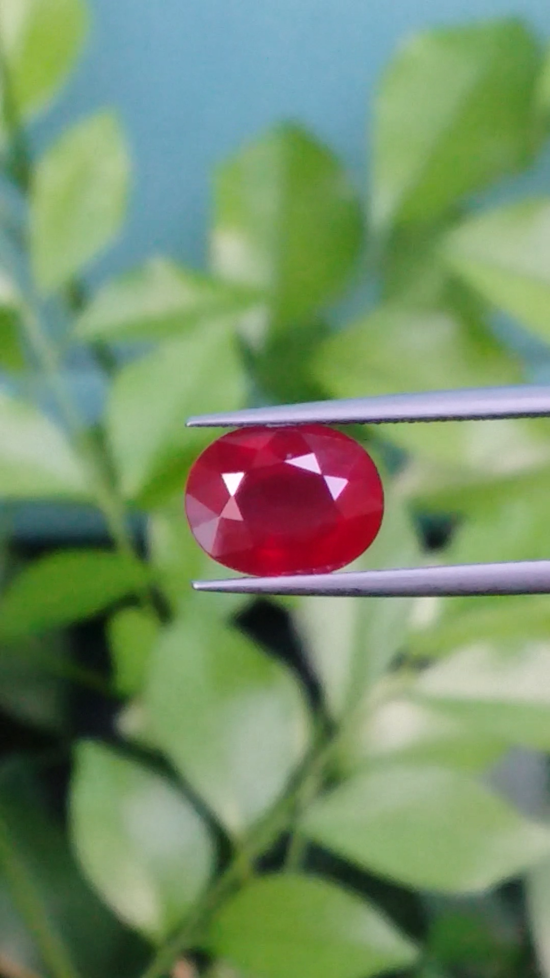 พลอย ทับทิม Ruby sapphire 3.49 กะรัต (Cts.) VS พลอยแท้ อัญมณีมงคลประจําวันเกิด เครื่องประดับพลอย