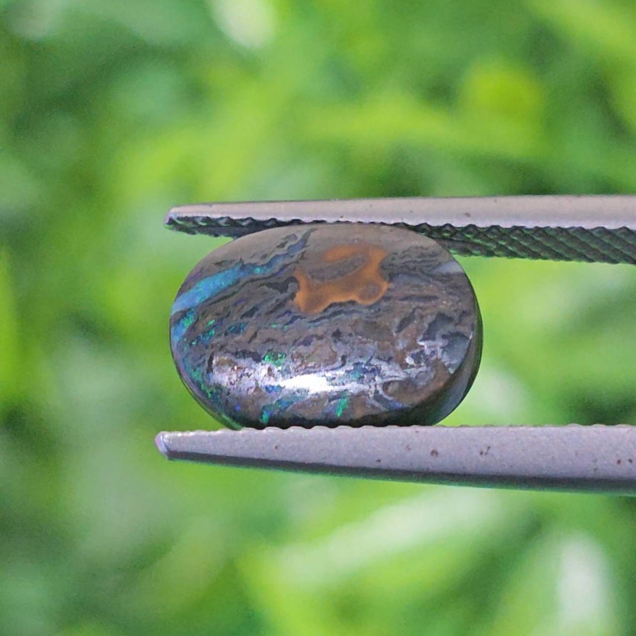 พลอย โบลเดอร์ โอปอล ออสเตรเลีย Australian Boulder Opal 3.86 กะรัต (Cts.) พลอยแท้ อัญมณีมงคลประจําวันเกิด เครื่องประดับพลอย