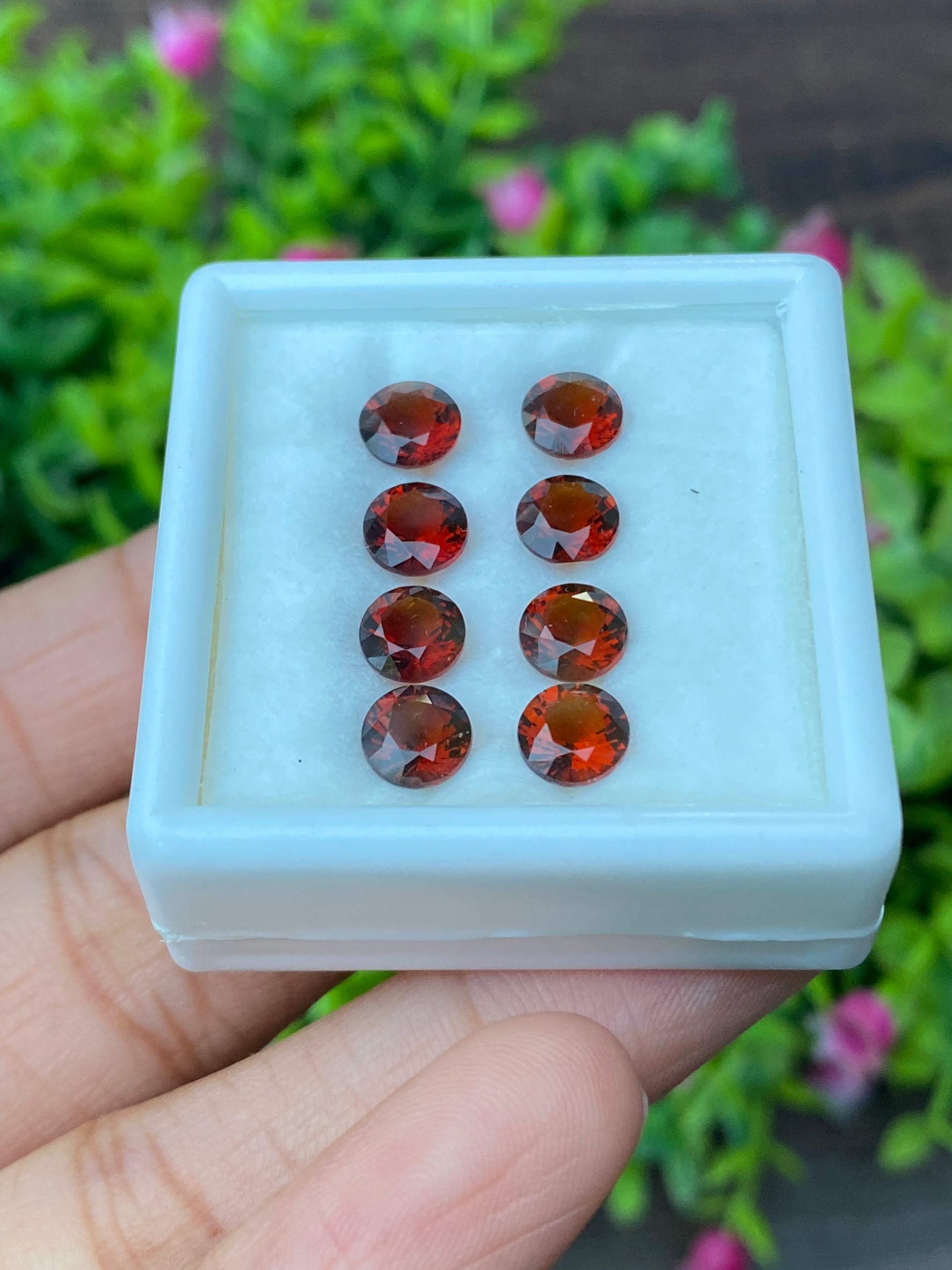พลอย ซิทริน Citrine 6.01 กะรัต(Cts.) 8 เม็ด Pcs. พลอยแท้ อัญมณีมงคลประจําวันเกิด เครื่องประดับพลอย