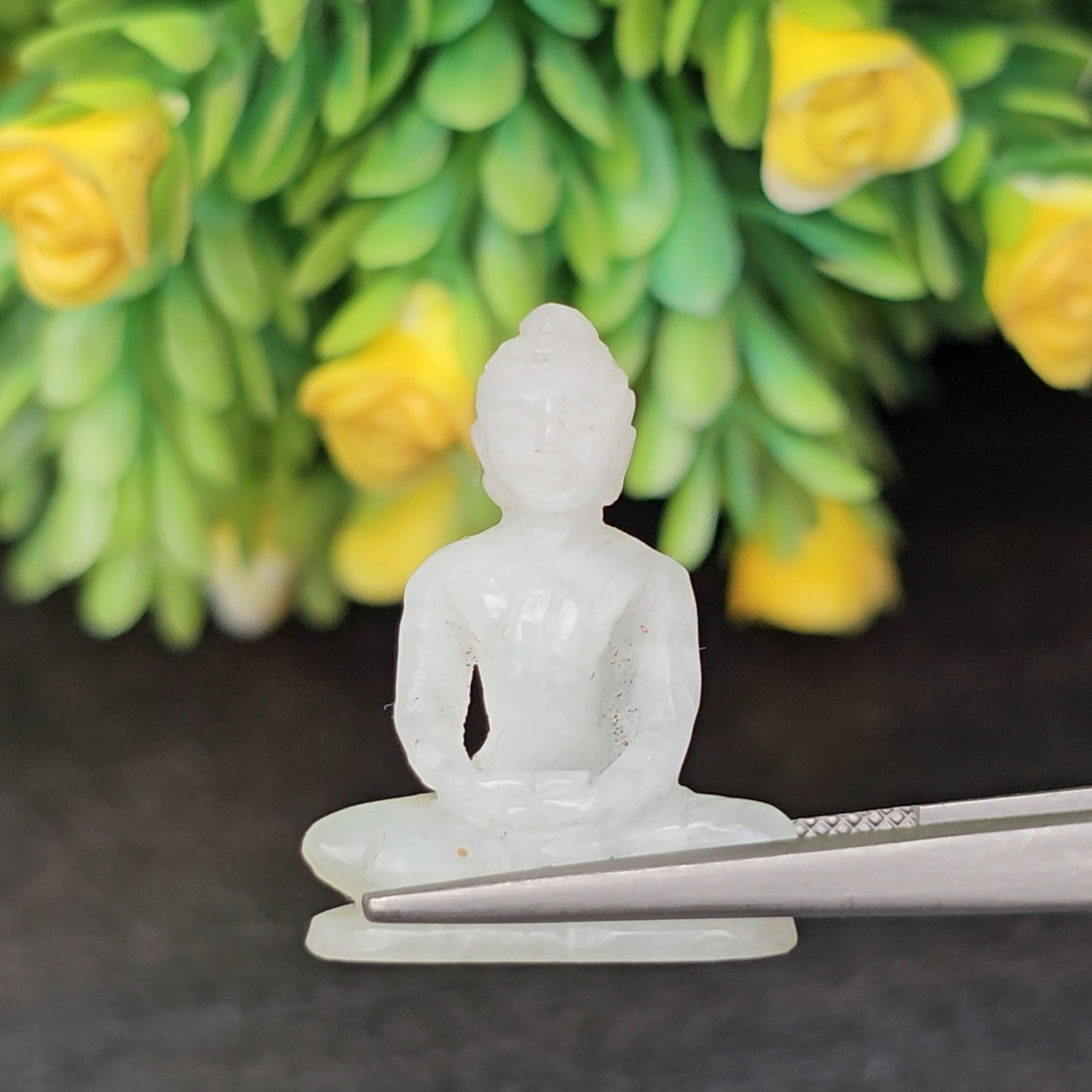 หยก แกะสลัก รูป พระ (Burmese jadeite) 19.30 กะรัต (cts.) หยก พม่า แท้