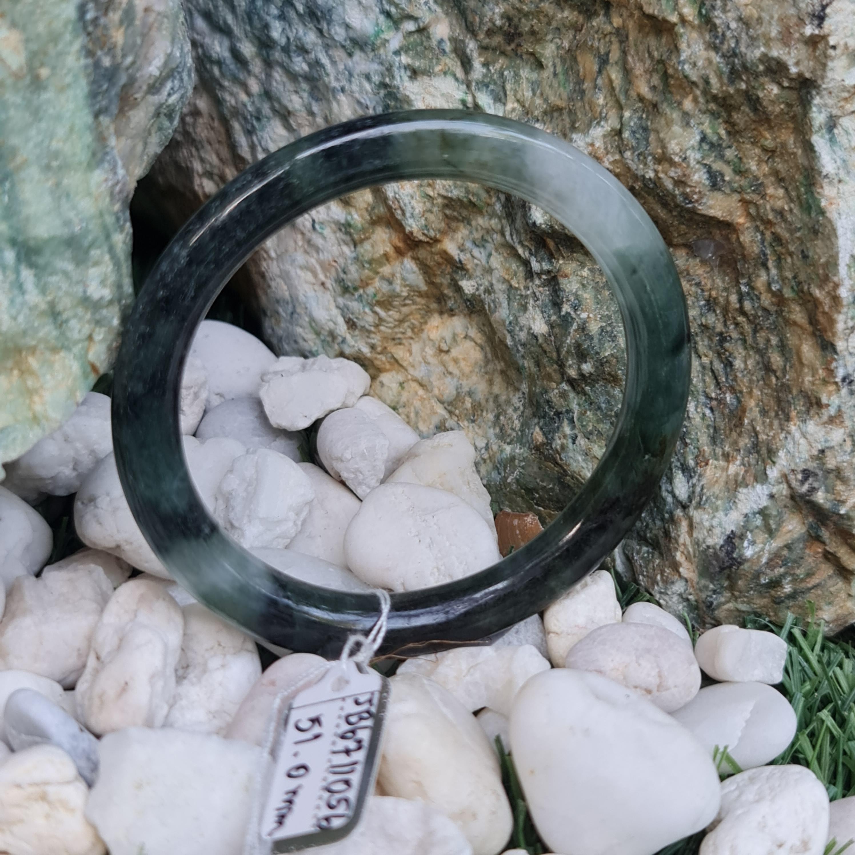 JB6711056 หยก พม่า แท้ Jade กำไลหยก 51.0 มม. (Jadeite bracelet) พม่า (Myanmar)