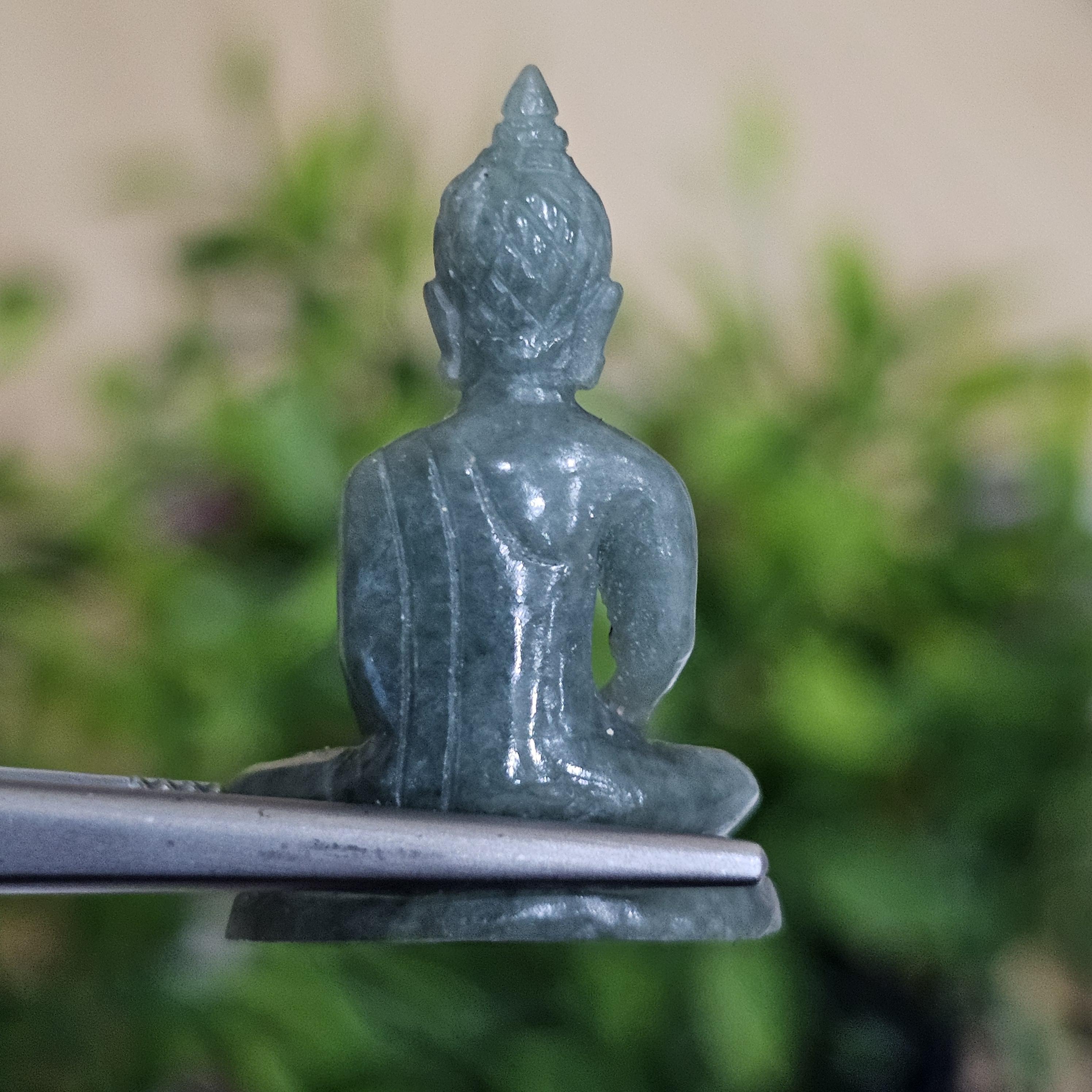 หยก แกะสลัก รูป พระ (Burmese jadeite) 19.12 กะรัต (cts.) หยก พม่า แท้