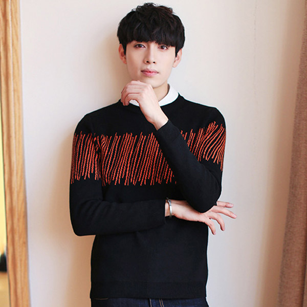 เสื้อสเวตเตอร์ไหมพรมนิตติ้งกันหนาว แฟชั่นผู้ชาย (10140MM)