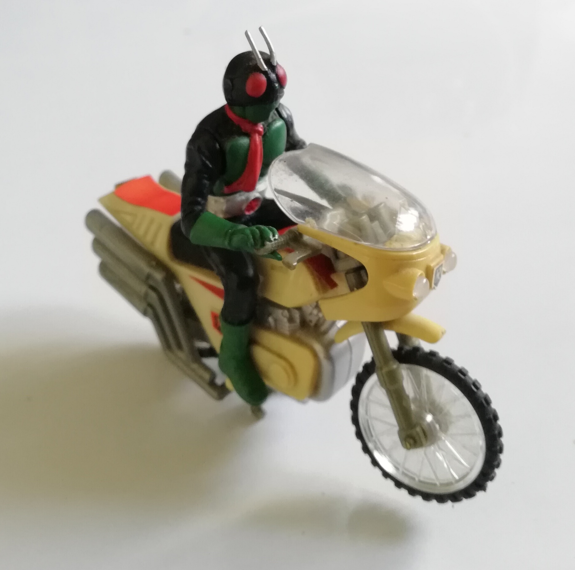 ของเล่น ของสะสม แคนดี้ทอยส์ประกอบแล้ว ไรเดอร์2 ขี่มอเตอร์ไซค์ Masked Rider 2 driving motobike,Cyclone ไรเดอร์2 ขี่ไซโคลน เก่าเก็บตามสภาพ