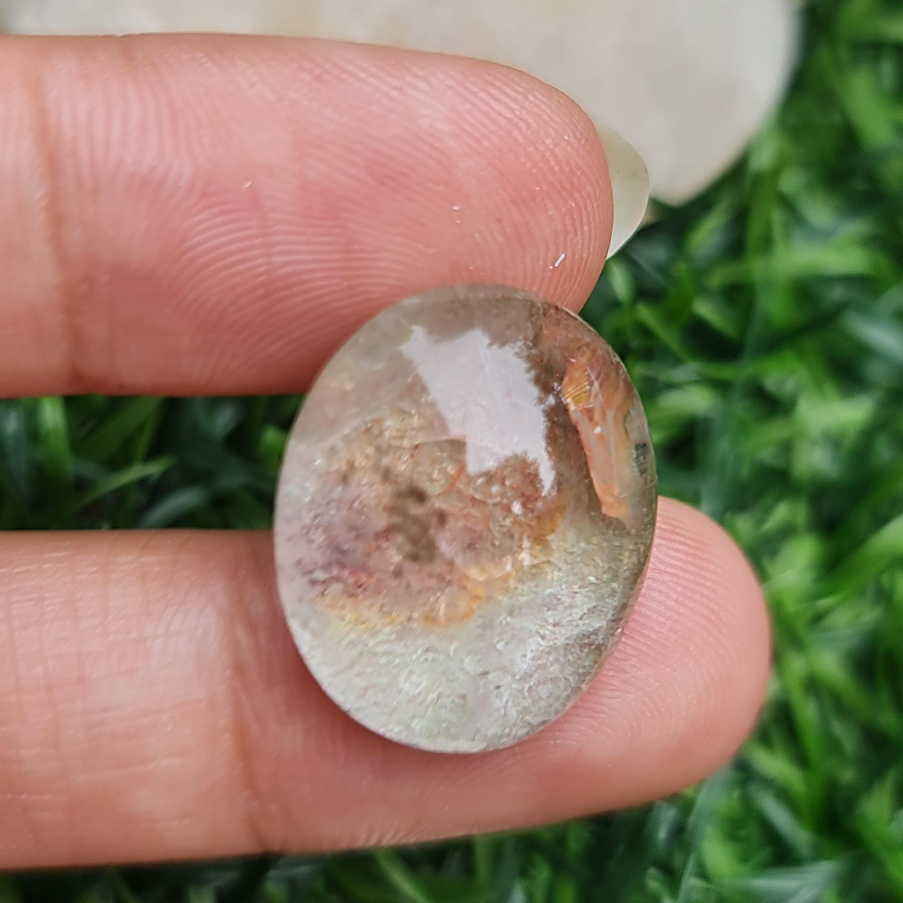 โป่งข่าม ควอตซ์ Rutilated Quartz 31.58 กะรัต Cts. พลอยแท้ อัญมณีมงคลประจําวันเกิด เครื่องประดับพลอย
