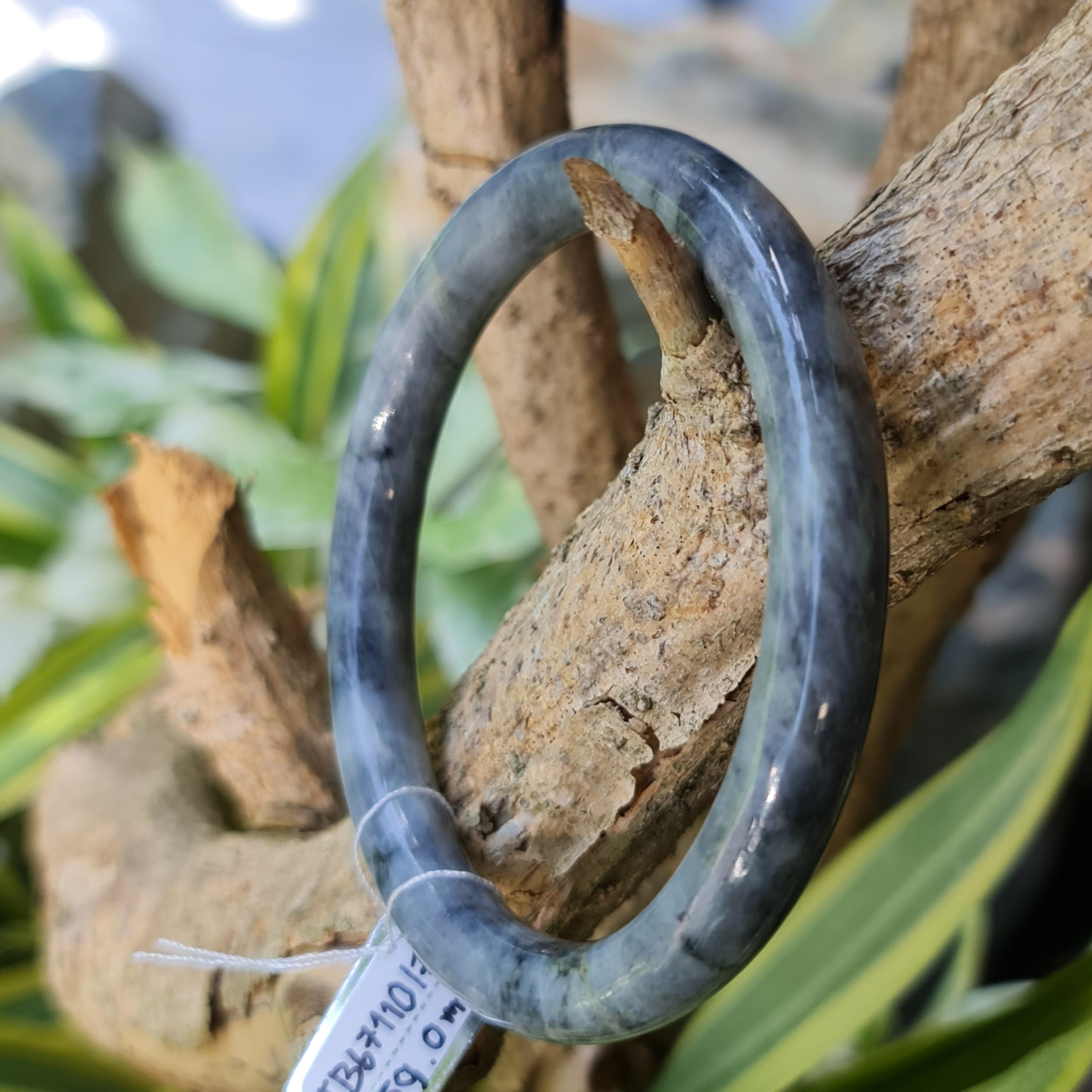 JB6711017 หยก พม่า แท้ Jade กำไลหยก 58.0 มม. (Jadeite bracelet) พม่า (Myanmar)