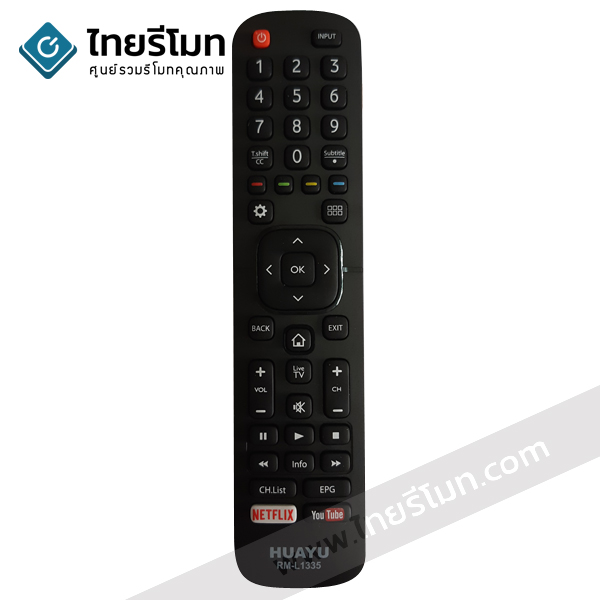 รีโมททีวี Hisense ใช้แทนได้กับรุ่นที่มีรูปดังนี้ รุ่นL1335 (กดเพื่อดูรูป)