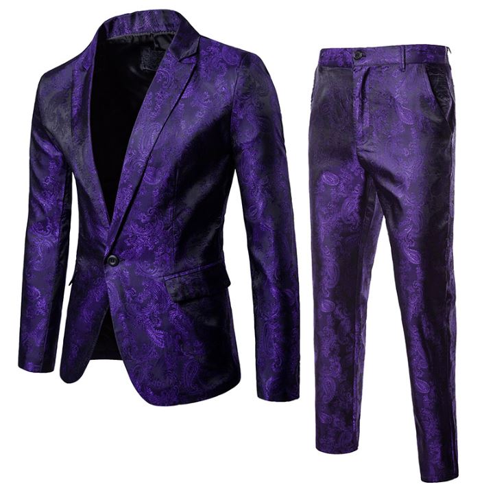 เช่า ชุดสูทชาย งานพิมพ์ลาย เนื้อผ้าแพรแบบหรูมาก