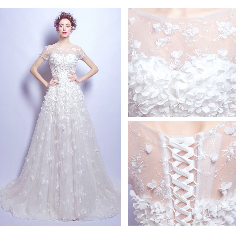 ชุดแต่งงาน แขนสั้น