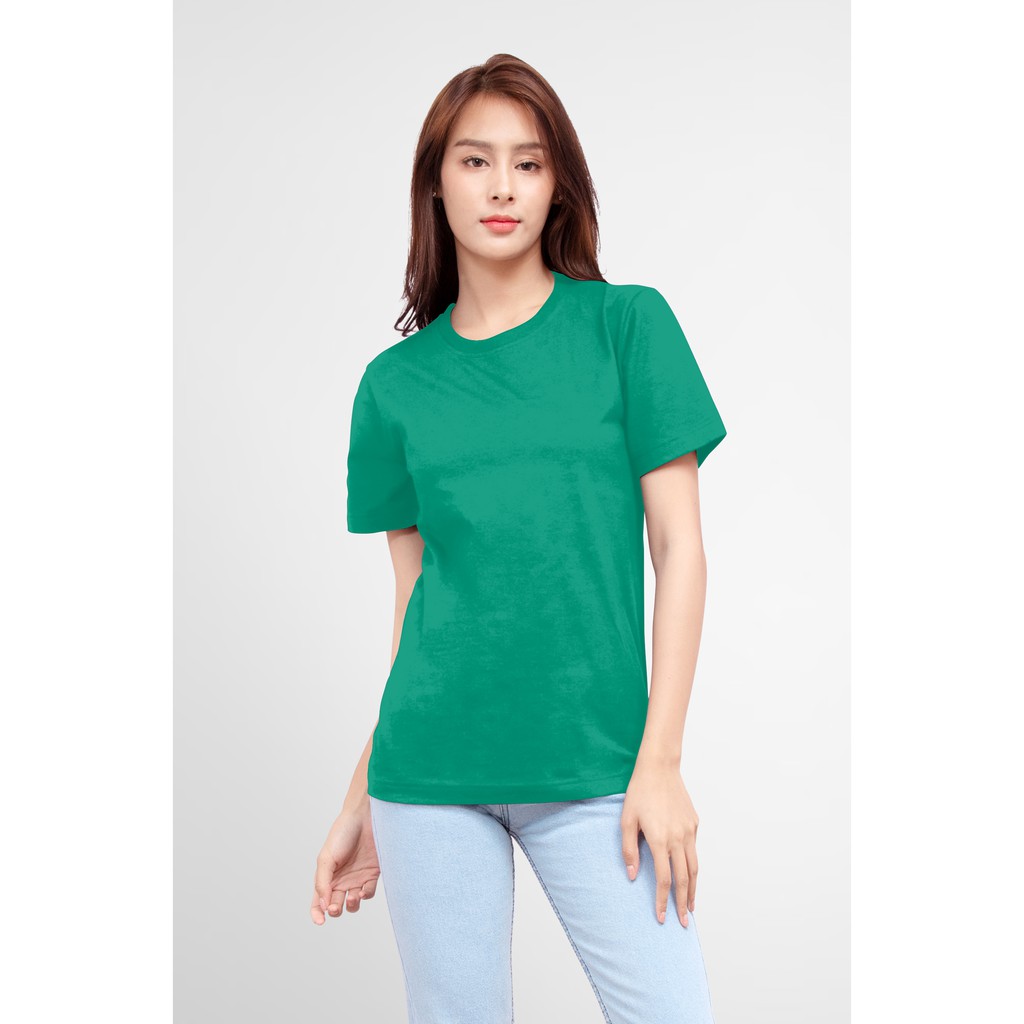 Noproblem Noproblem ยอดขาย No.1 รับประกัน ไม่ย้วย ไม่ยืด ผ้านุ่ม เสื้อยืด สีพื้น เสื้อยืดคอกลม สีเขียวสด