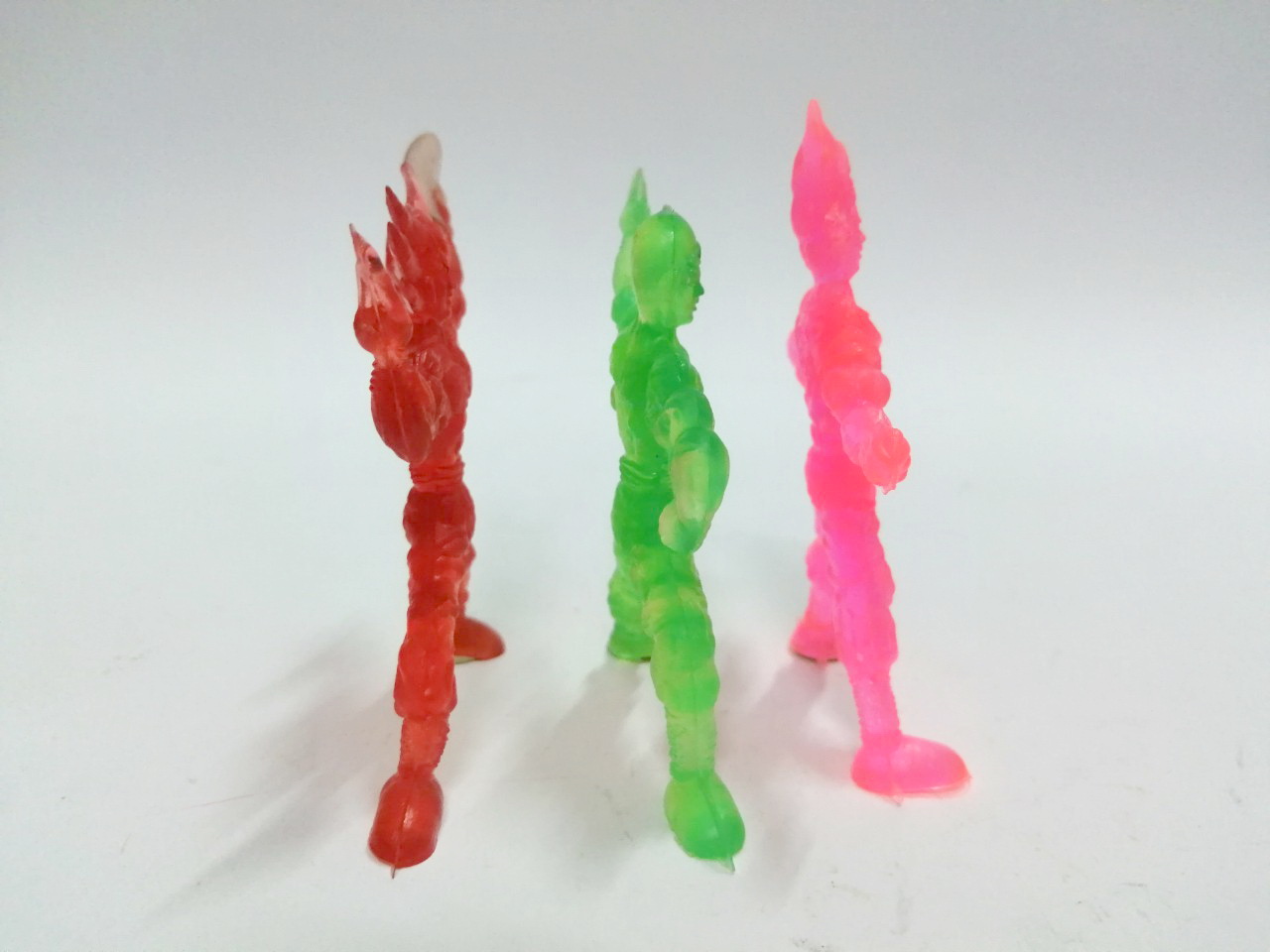 ตุ๊กตุ่นยาง ดราก้อนบอล เทนชินฮัน(เขียว) โกคู(แดง) โกคูซุปเปอร์ไซยา(ชมพู)