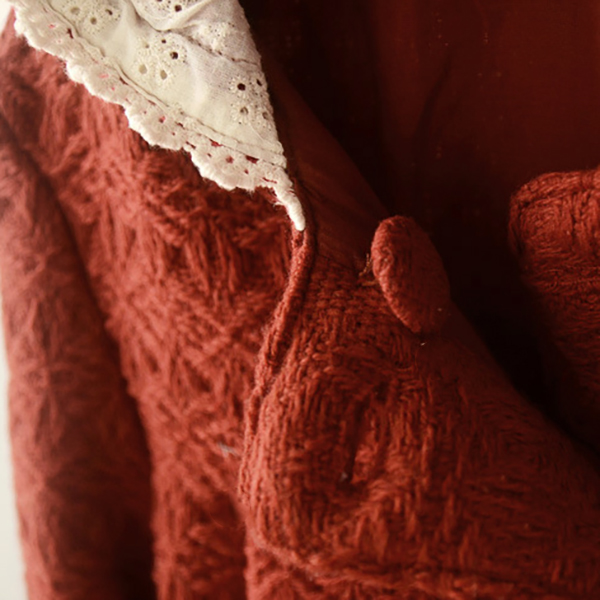 เสื้อโค้ทกันหนาวแฟชั่นญี่ปุ่น มีฮู้ด ผ้าหนาถักลายสวย (12096LM)