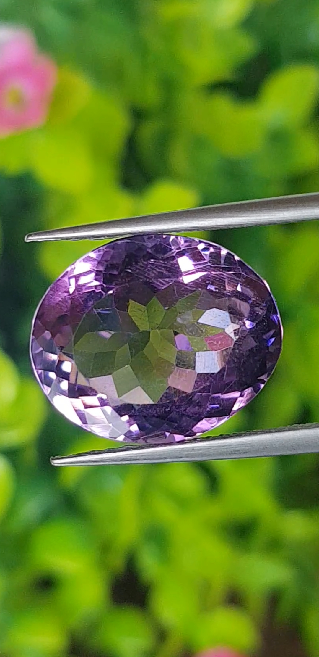 พลอย อเมทิส Amethyst 12.36 กะรัต (Cts.) พลอยแท้ อัญมณีมงคลประจําวันเกิด เครื่องประดับพลอย