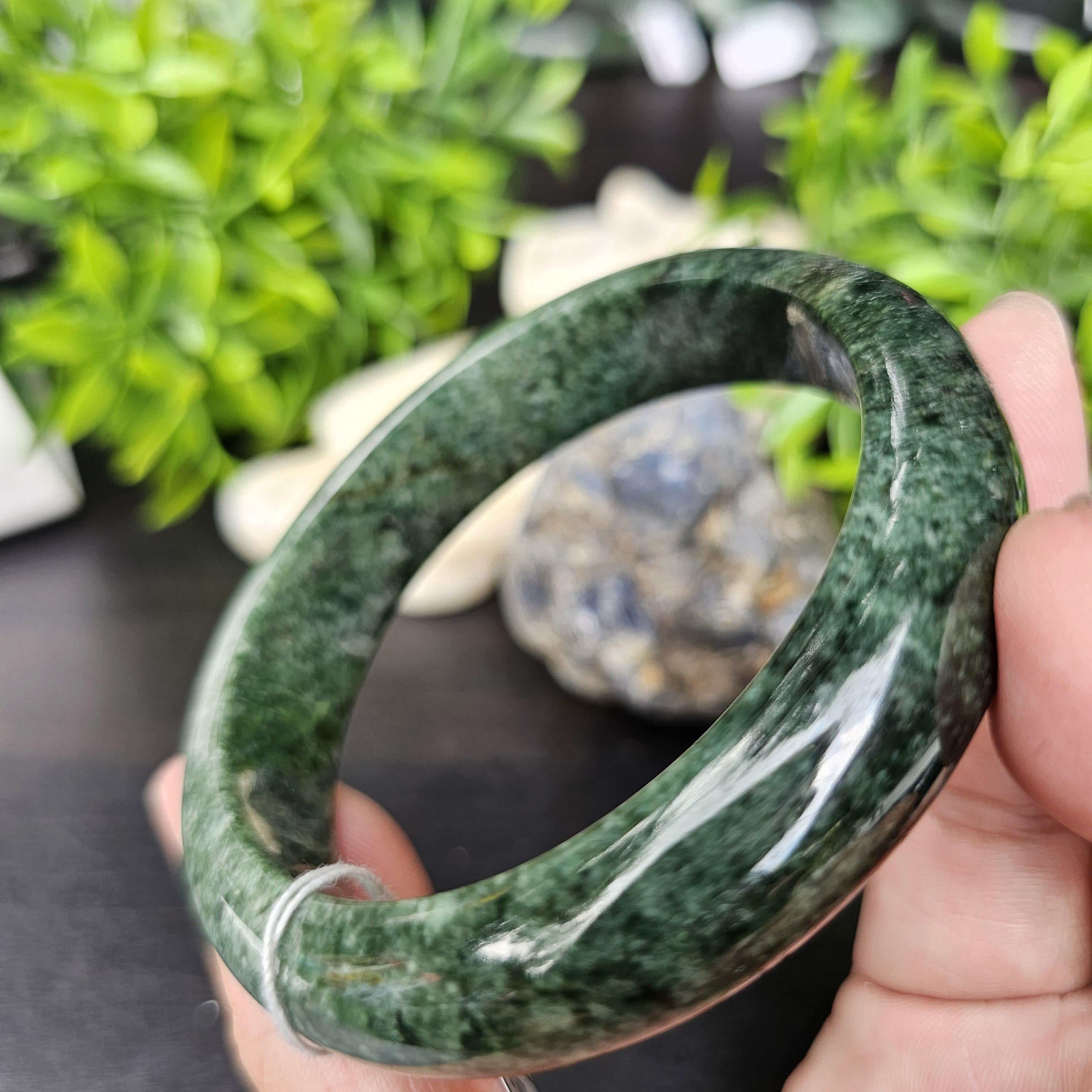 JB6804041 หยก พม่า แท้ Jade กำไลหยก 62.0 มม. (Jadeite bracelet) พม่า (Myanmar)