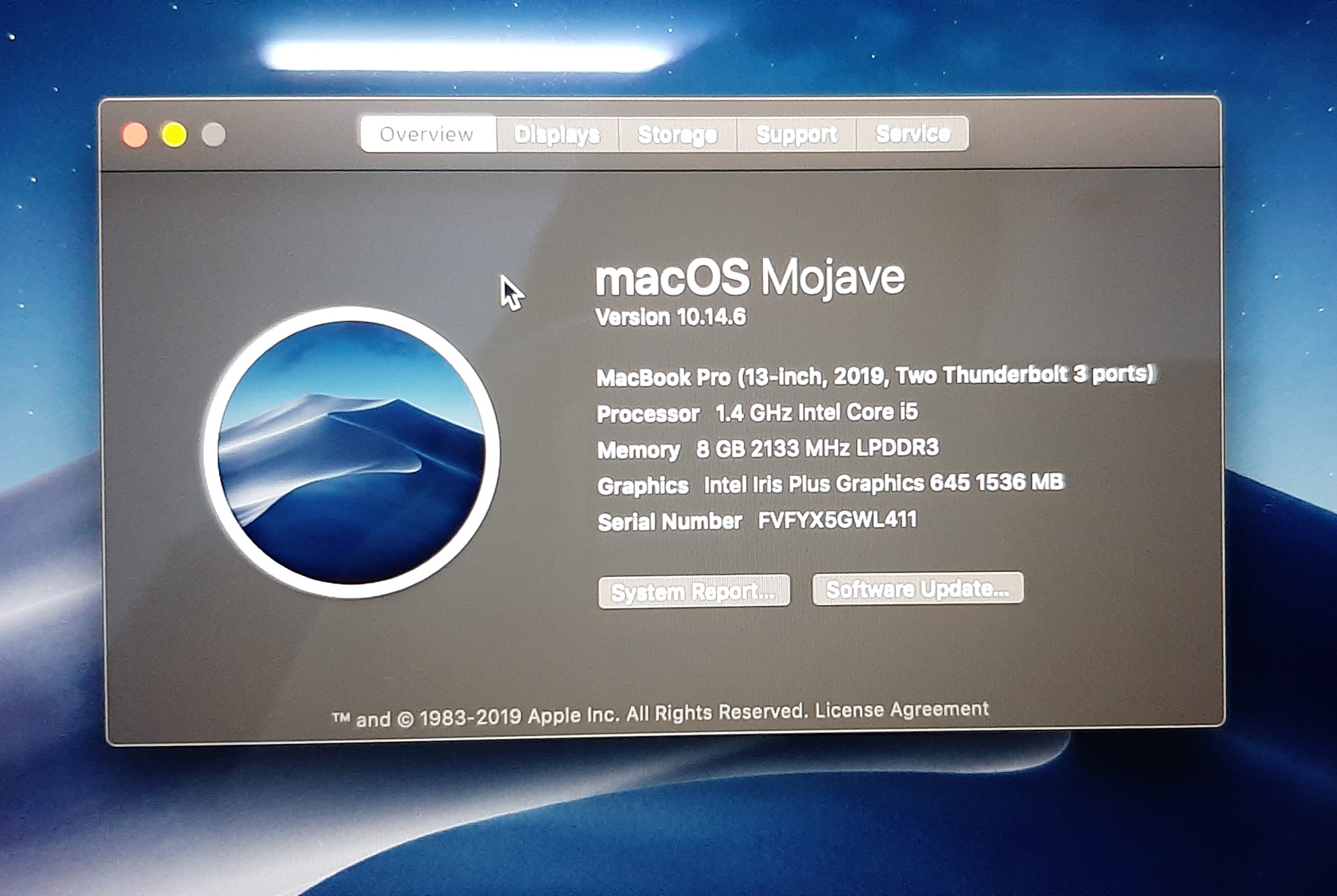 โน๊ตบุ๊คมือสอง ประกันร้าน 1 เดือน Pro13"2019 (i5-8257U Ram8GB SSD128GB) พร้อม Adapter
