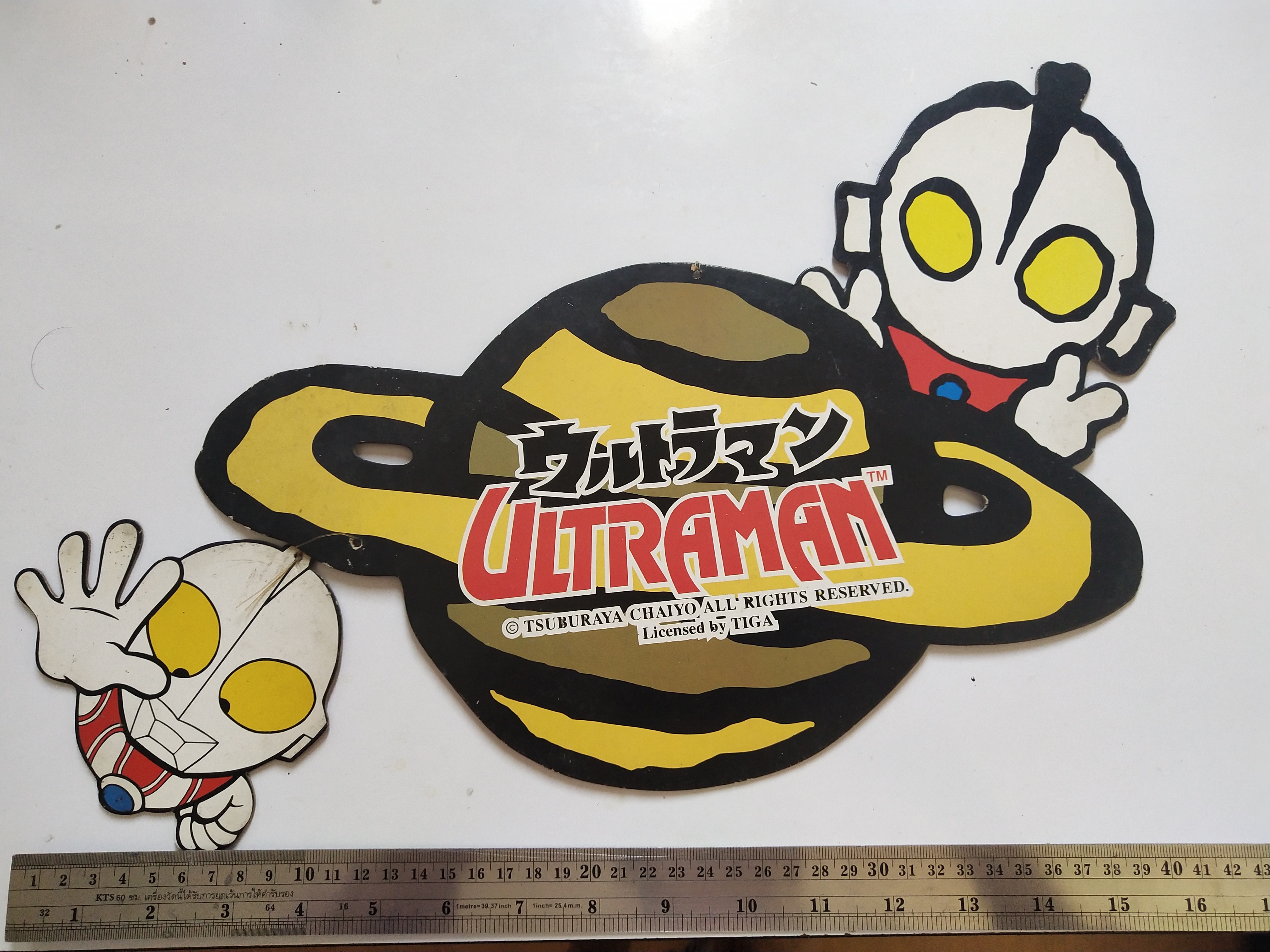 ของสะสมเก่า แผ่นป้ายโฆษณา VDO รูปอุลตร้าแมน สภาพเก่าเก็บ, Ultraman