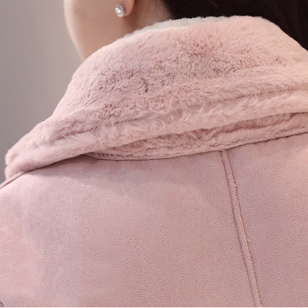 เดรสโค้ทหนังแกะกันหนาวติดลบ บุขนเฟอร์เต็มตัว (12218X)