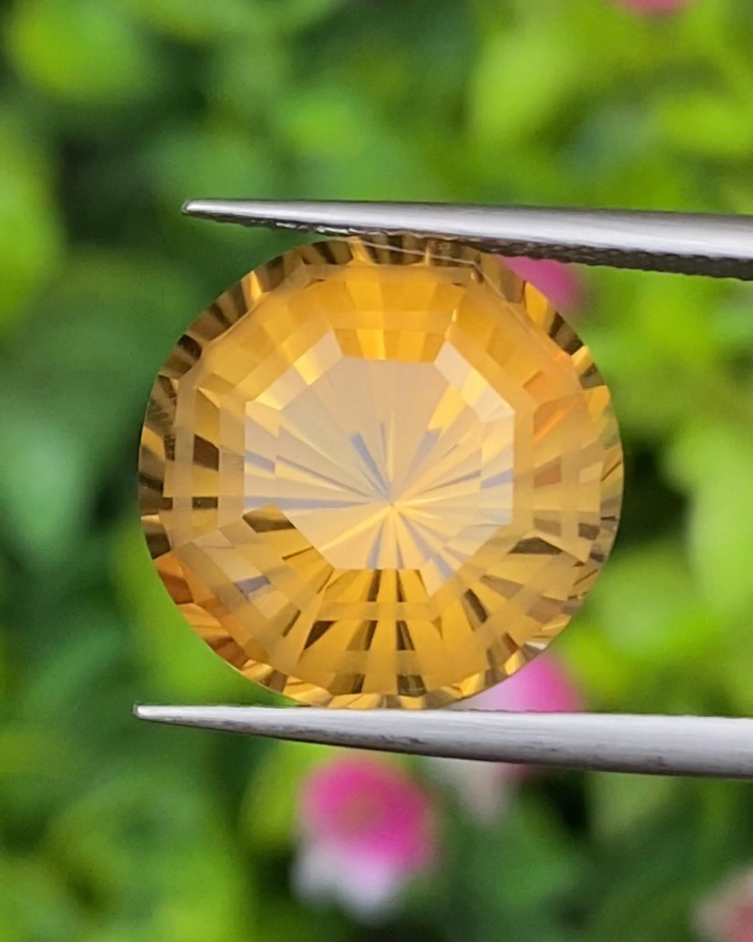 พลอย ซิทริน Citrine 10.16 กะรัต (Cts.) พลอยแท้ อัญมณีมงคลประจําวันเกิด เครื่องประดับพลอย