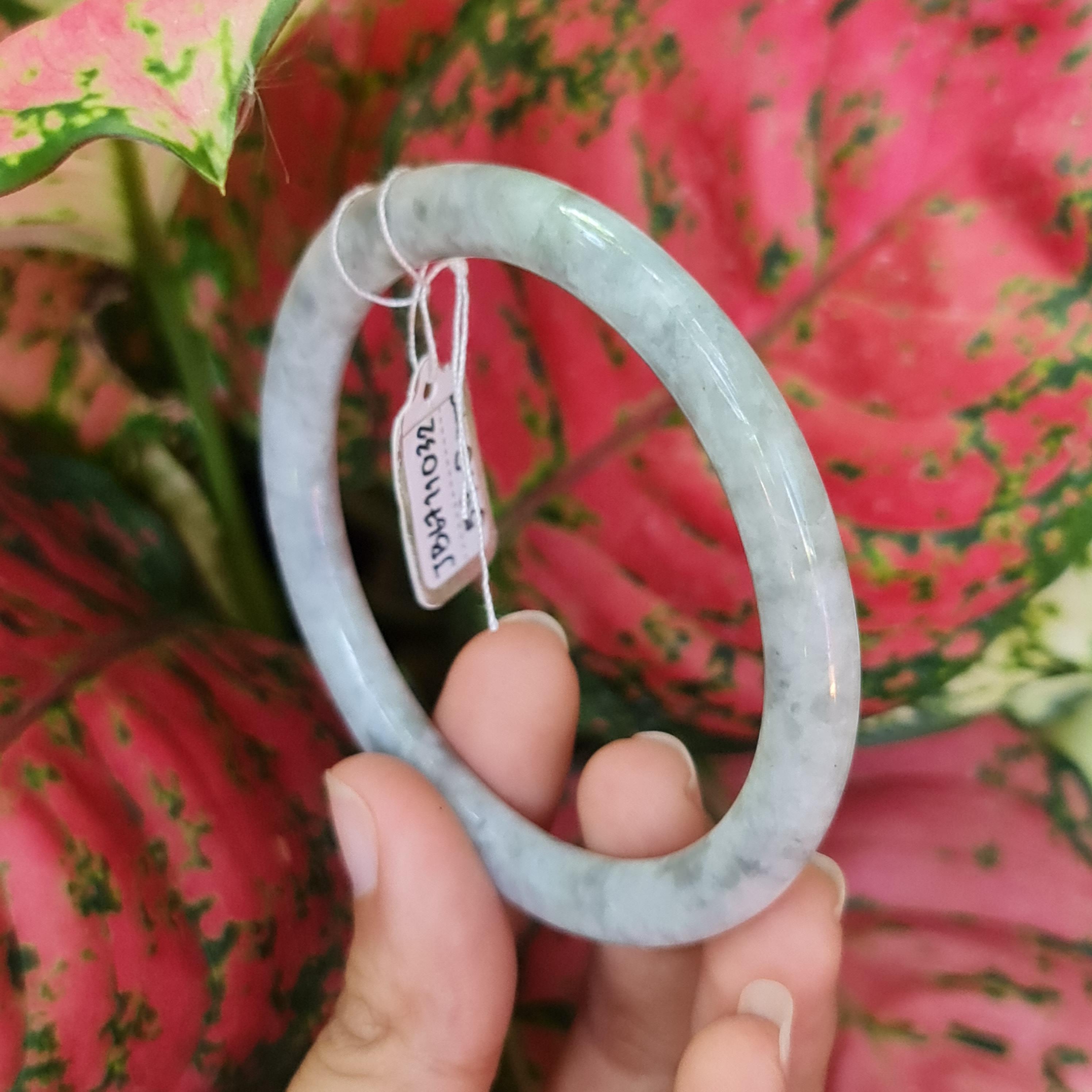 JB6711032 หยก พม่า แท้ Jade กำไลหยก 59.0 มม. (Jadeite bracelet) พม่า (Myanmar)