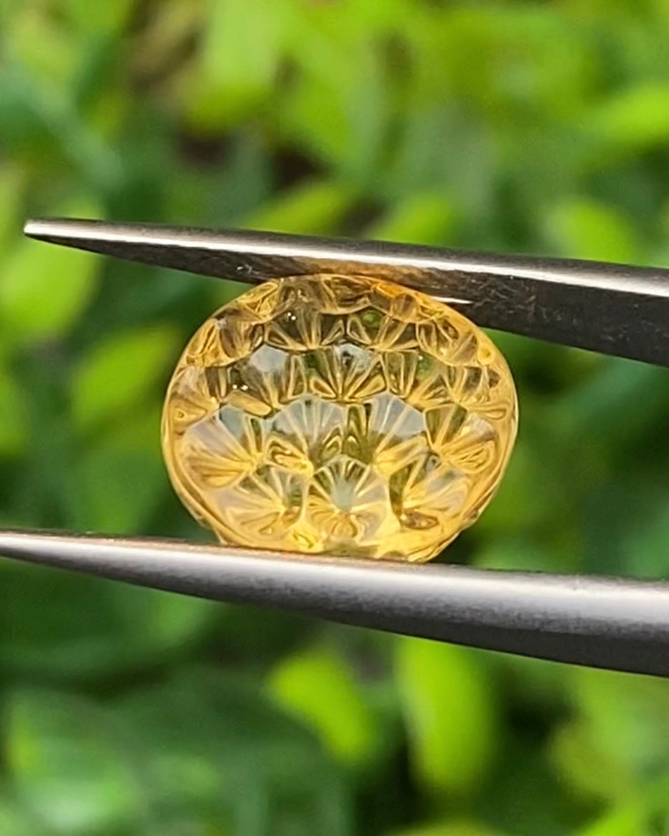 พลอย ซิทริน Citrine 6.03 กะรัต (Cts.) พลอยแท้ อัญมณีมงคลประจําวันเกิด เครื่องประดับพลอย