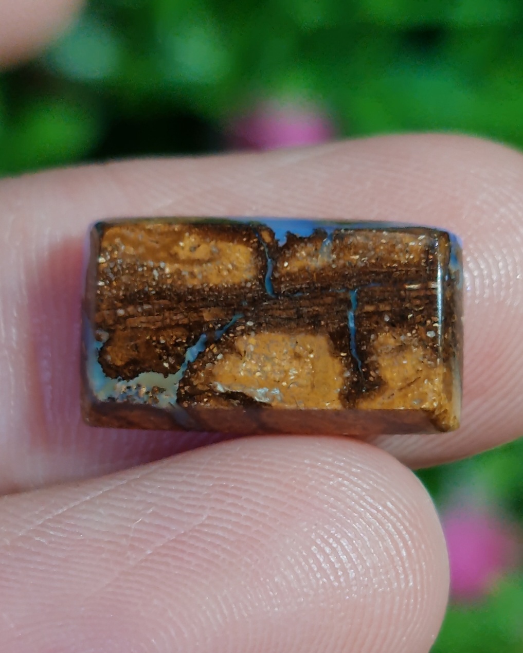 พลอย โบลเดอร์ โอปอล ออสเตรเลีย Australian Boulder Opal 5.30 กะรัต (Cts.) พลอยแท้ อัญมณีมงคลประจําวันเกิด เครื่องประดับพลอย