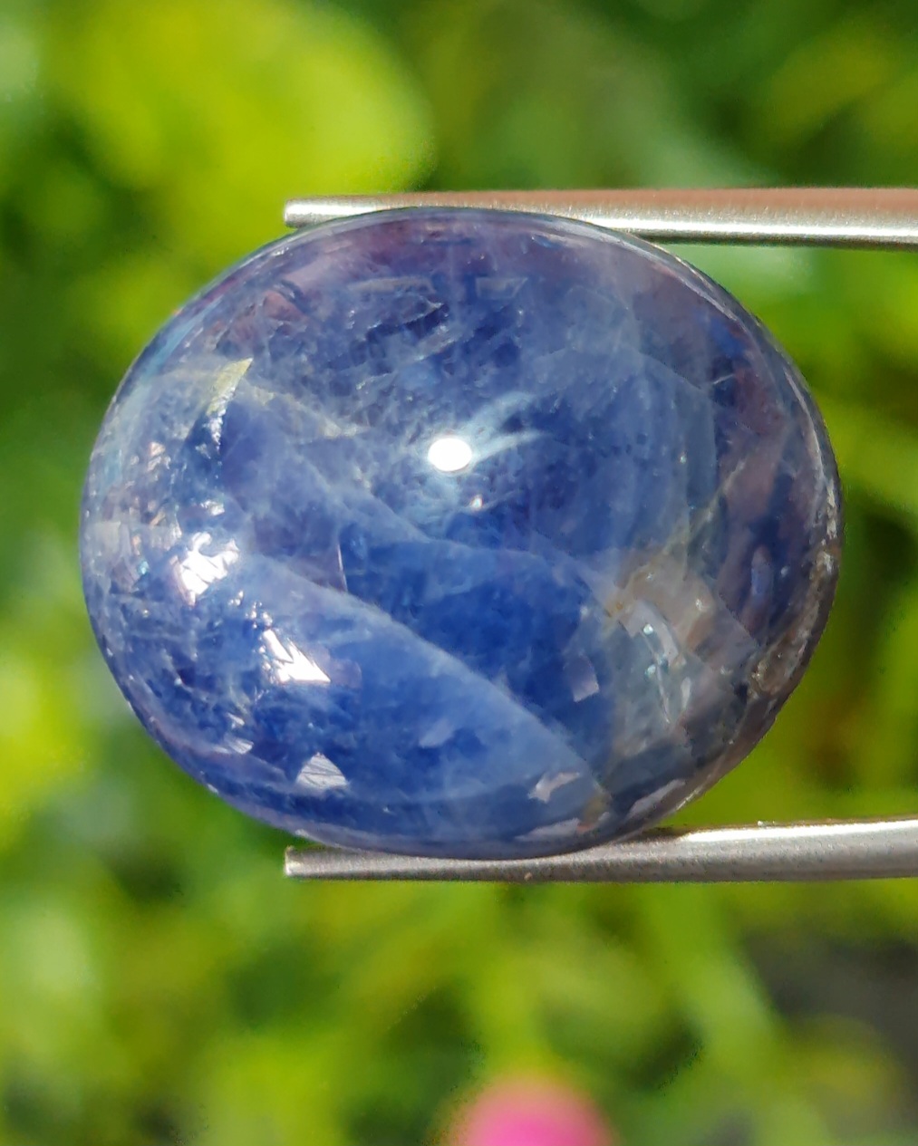 พลอย ไพลิน Blue Sapphire 42.12 กะรัต (Cts.) ดิบ (Unheated) พลอยแท้ อัญมณีมงคลประจําวันเกิด เครื่องประดับพลอย