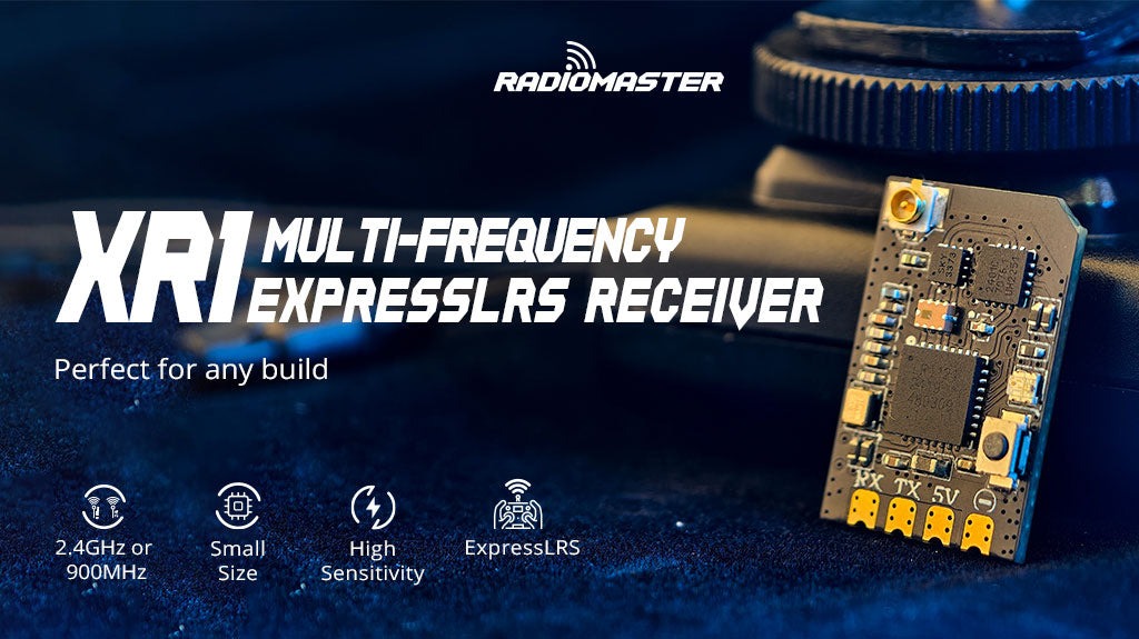 รีซีฟ ELRS XR1 Nano Multi-Frequency ExpressLRS 2คลื่นในตัวเดียว 2.4GHz และ 915MHz
