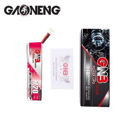 แบตสำหรับ Mobula7 Mobula8 1S Gaoneng GNB 1S 720MAh 100C HV 3.8V PH2.0 Connector FPV Flight Power LiPo LiHv Battery