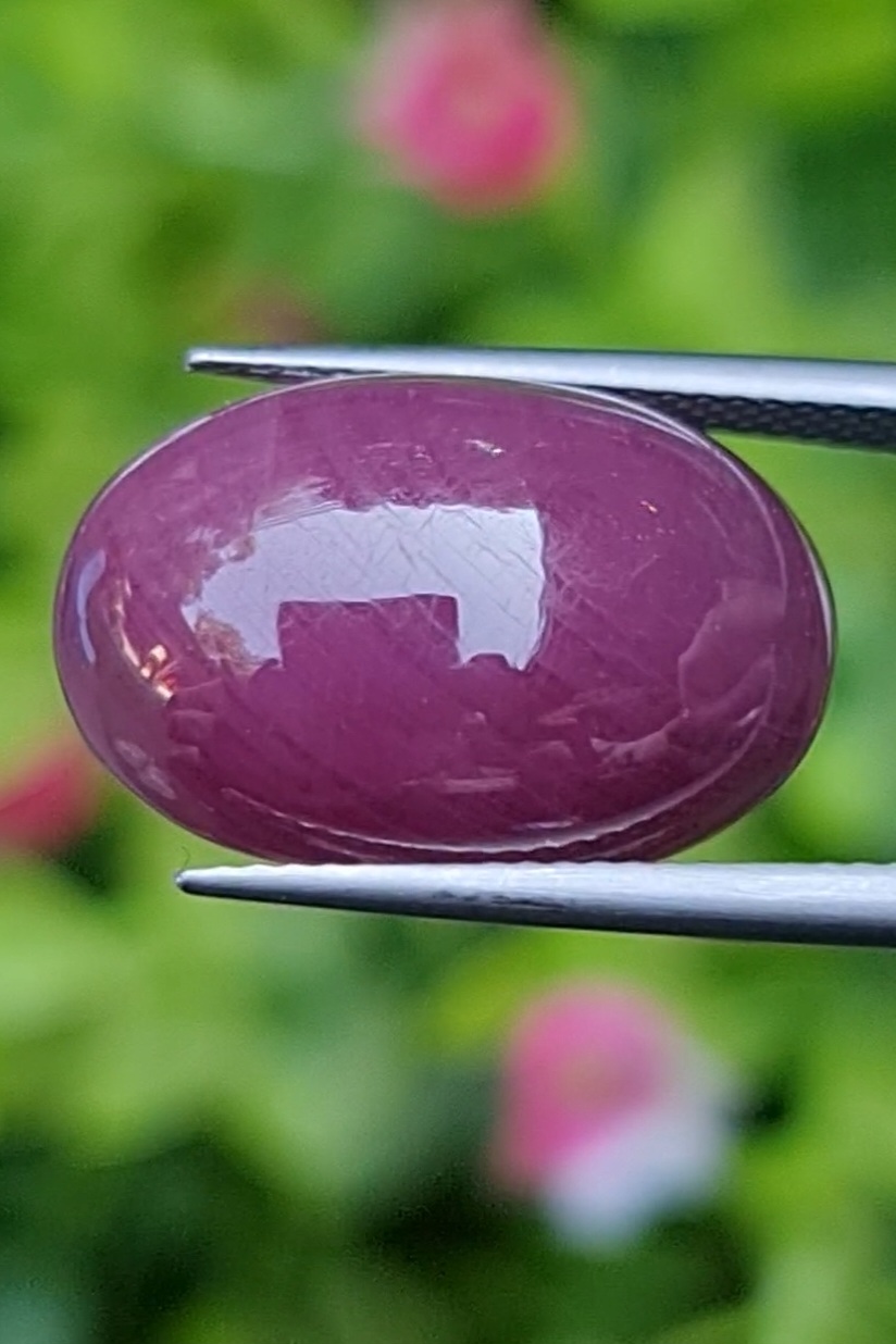 พลอย ทับทิม (Ruby Sapphire) 23.71 กะรัต (Cts.) ดิบ พลอยแท้ อัญมณีมงคลประจําวันเกิด เครื่องประดับพลอย