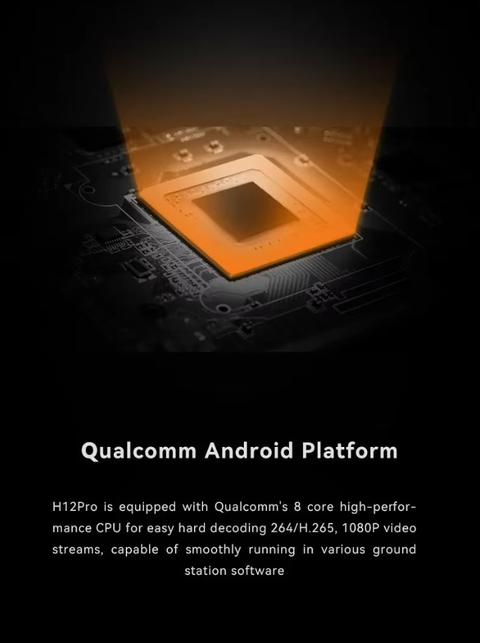 รีโมทจอสัมผัส พร้อม Ground Station ในตัว Skydroid H12Pro พร้อมรีซีฟ R12Pro และกล้องC10Pro กิมบอลกันสั่น3แกนในตัว บันทึก VDO 2K และภาพได้ สตรีมVDOสดผ่าน RTSP Ethernet port ได้