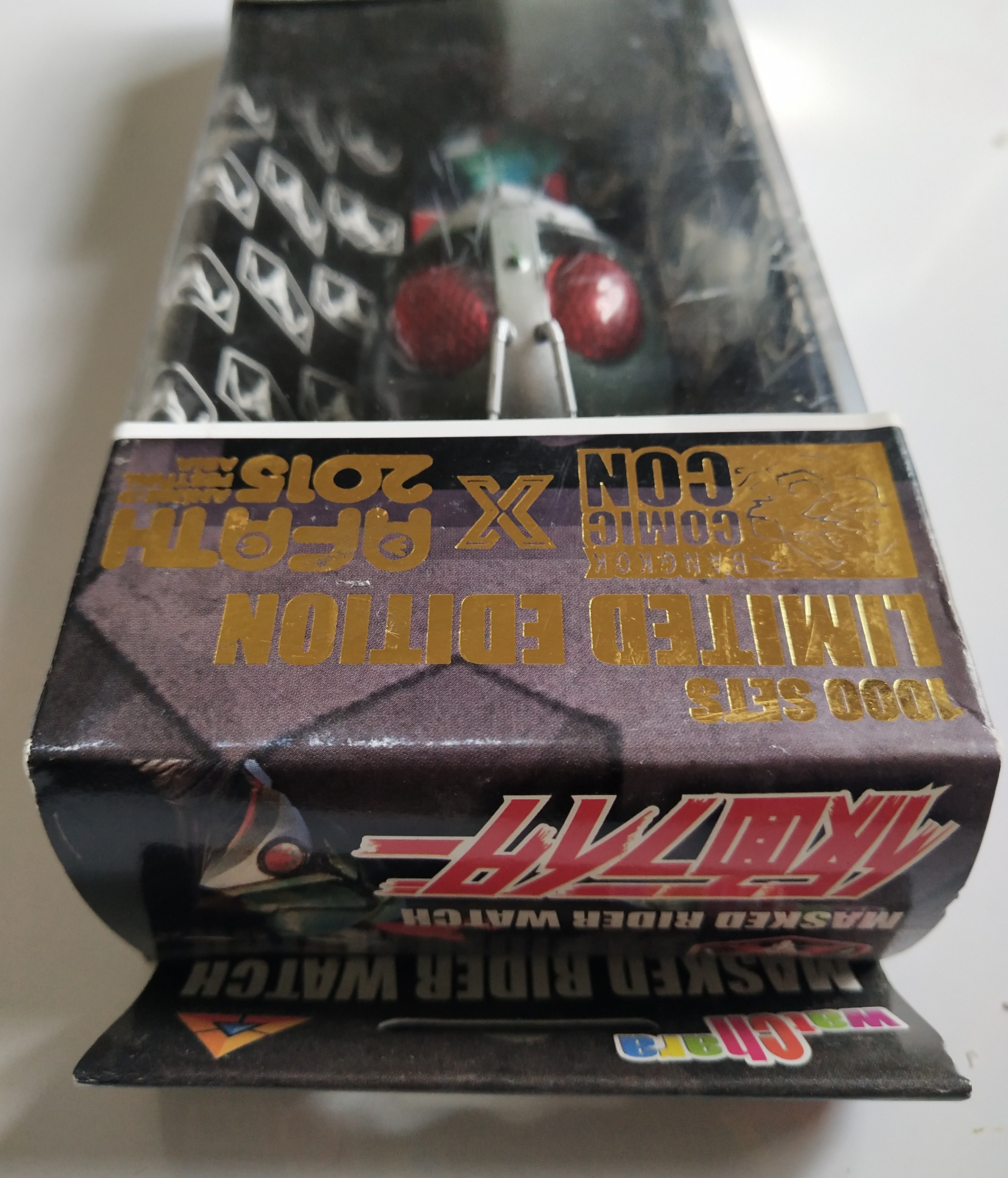 ของสะสมไอ้มดแดง2 นาฬิกามาสค์ไรเดอร์2 หัวดำ ปากเงิน ลิมิตเต็ด เอ็ดดิชั่นในงาน คอมิคคอน X Afath 2015 Masked Rider Collection watch, masked rider 1 ,Black and Silver, Limited Edition only for Commic Con X Afath 2015 สำหรับสะสมเท่านั้น*** ในกล่องไม่เช็คแบตเตอ