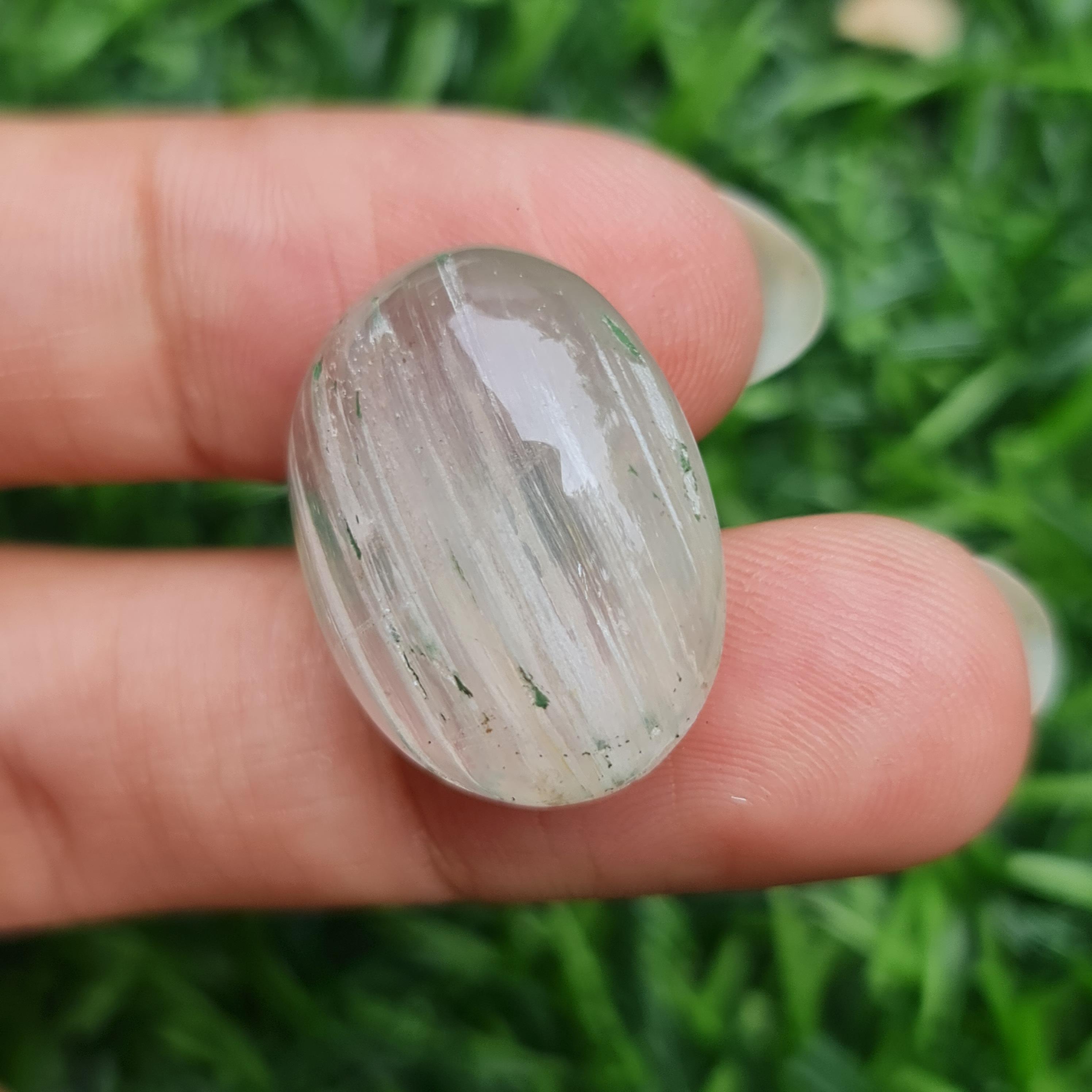 โป่งข่าม ควอตซ์ Rutilated Quartz 27.49 กะรัต Cts. พลอยแท้ อัญมณีมงคลประจําวันเกิด เครื่องประดับพลอย