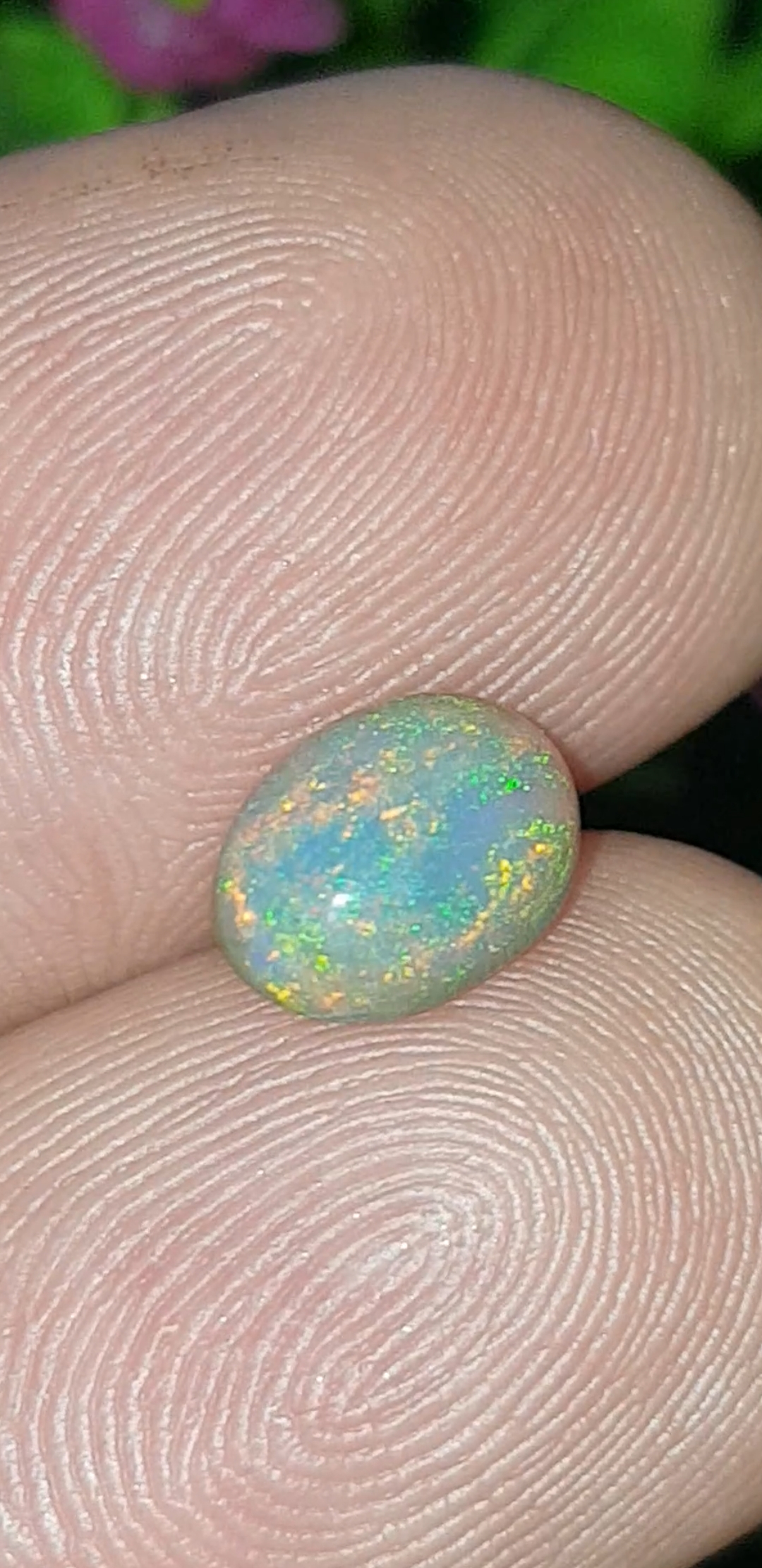พลอย โอปอล Opal 1.24 กะรัต (Cts.) พลอยแท้ อัญมณีมงคลประจําวันเกิด เครื่องประดับพลอย