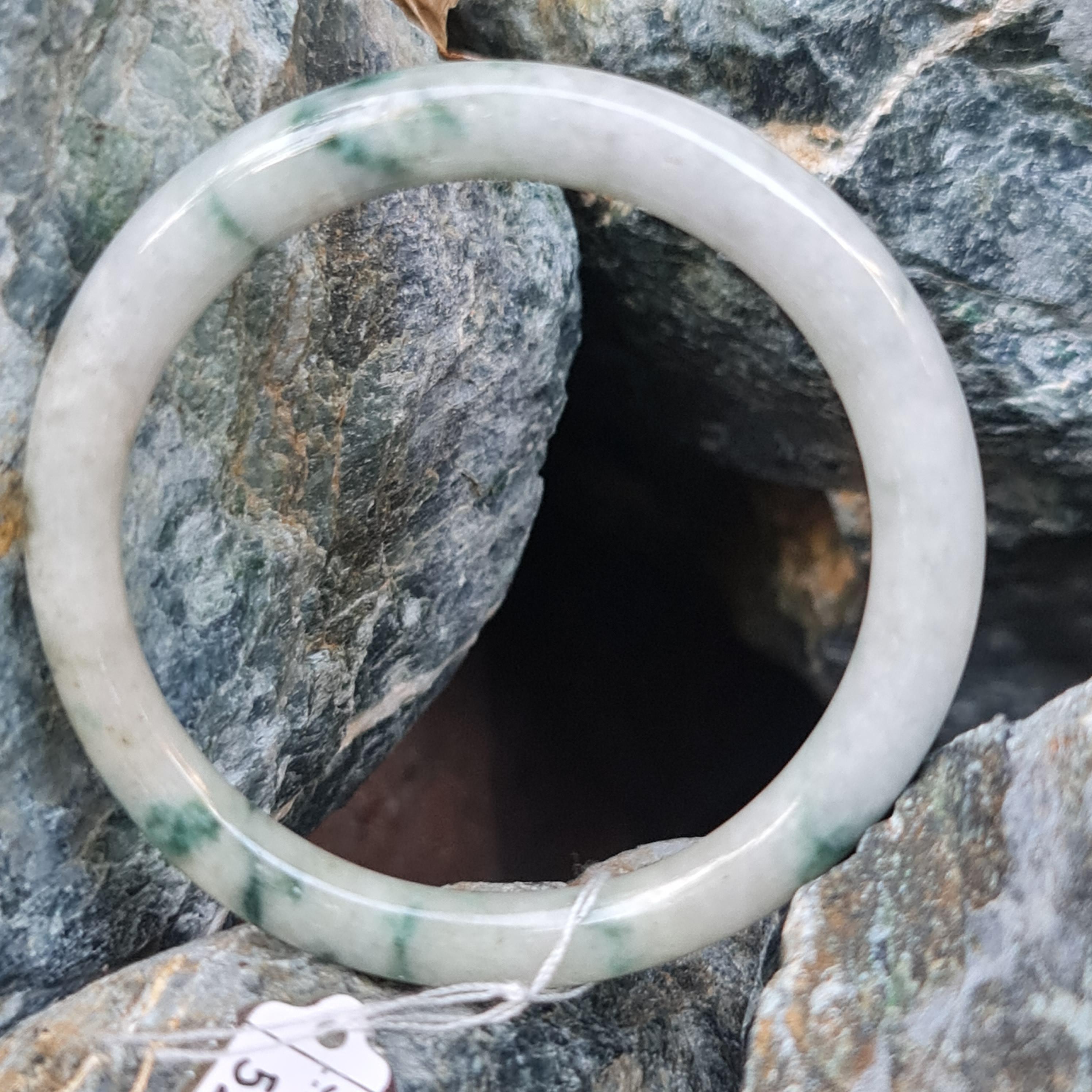 JB6711078 หยก พม่า แท้ Jade กำไลหยก 52.3 มม. (Jadeite bracelet) พม่า (Myanmar)