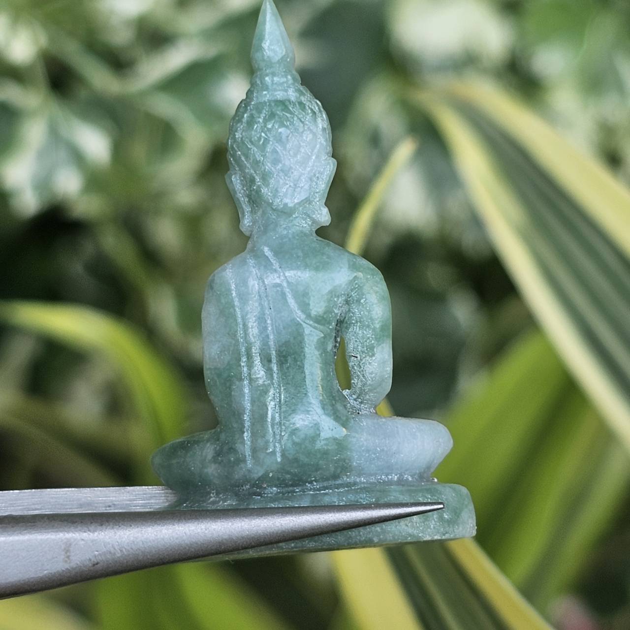 หยก แกะสลัก รูป พระ (Burmese jadeite) 26.45 กะรัต (cts.) หยก พม่า แท้