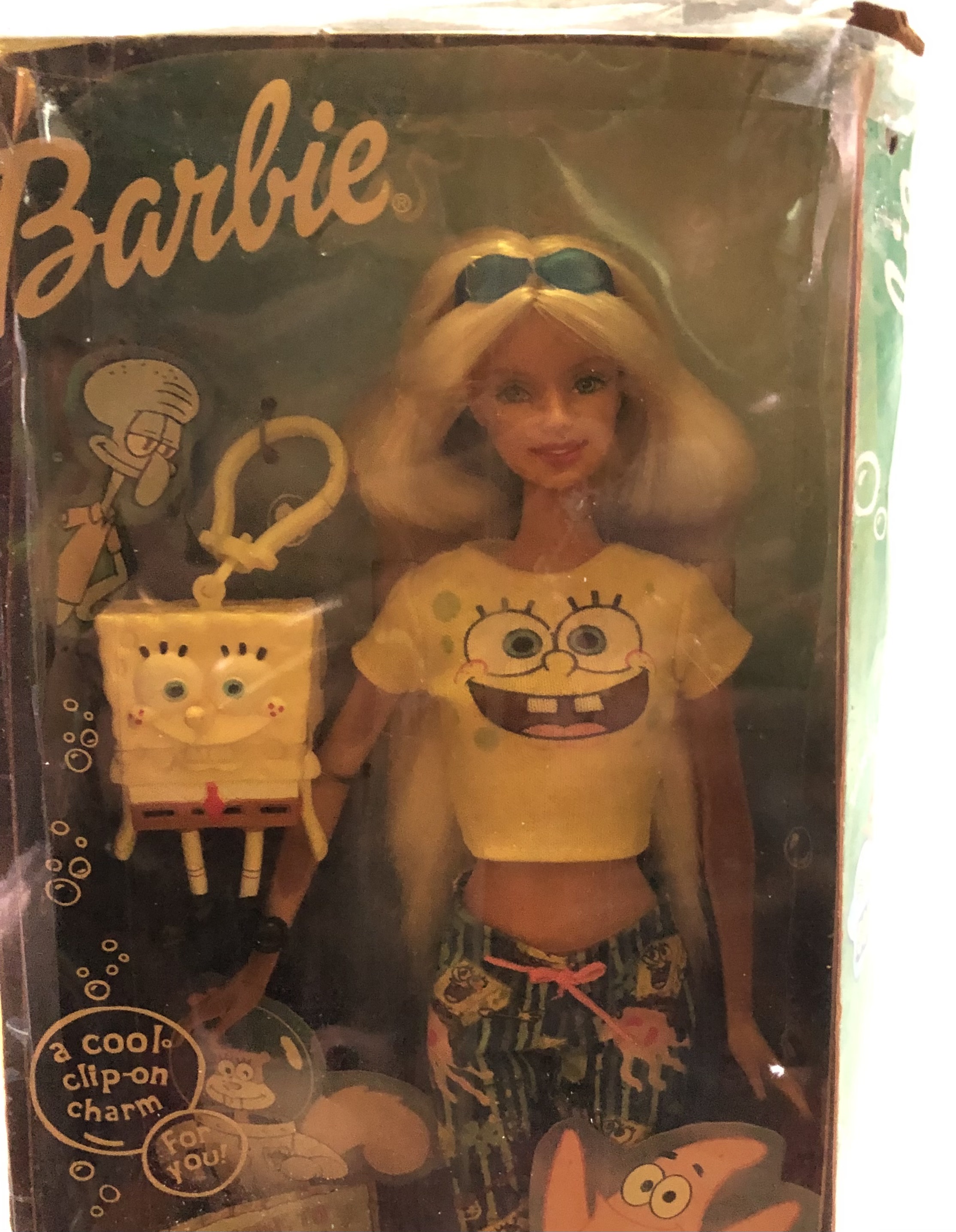 มือ1 กล่องมีตำหนิ สภาพเก่าเก็บ ตามภาพ, ตุ๊กตาบาร์บี้รุ่นสปองบ๊อบ SpongeBob Square Pants