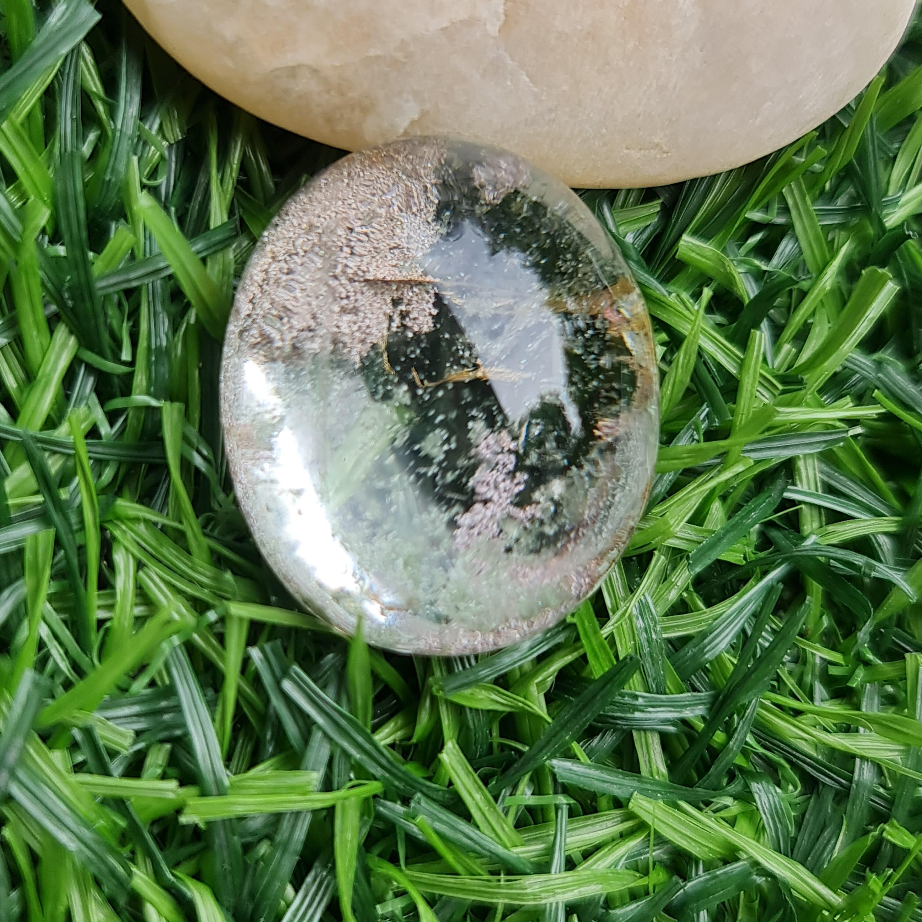 โป่งข่าม ควอตซ์ Rutilated Quartz 47.30 กะรัต Cts. พลอยแท้ อัญมณีมงคลประจําวันเกิด เครื่องประดับพลอย