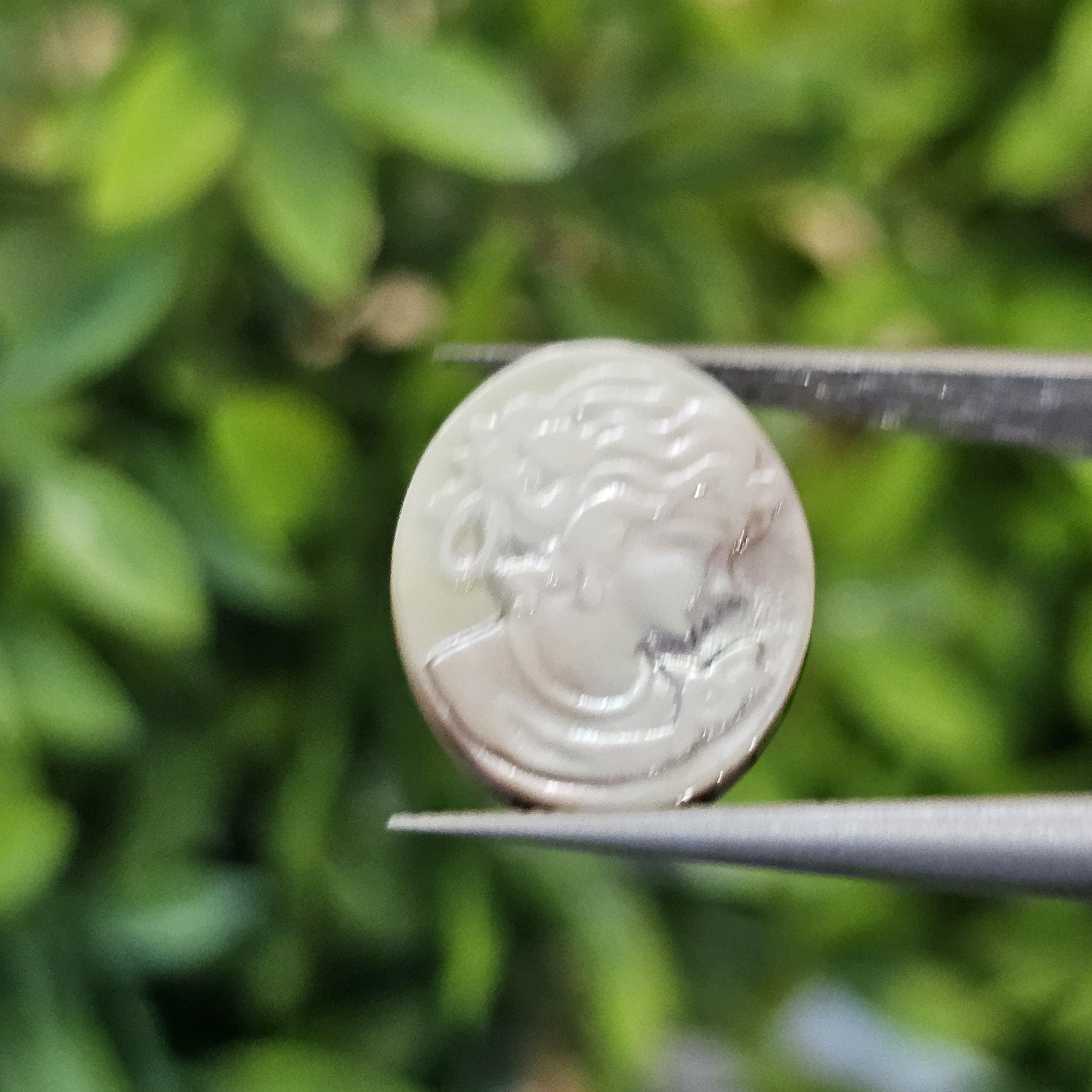 เปลือกหอยมุก แกะสลัก Pearl Shell Carved 3.07 กะรัต (Cts.)