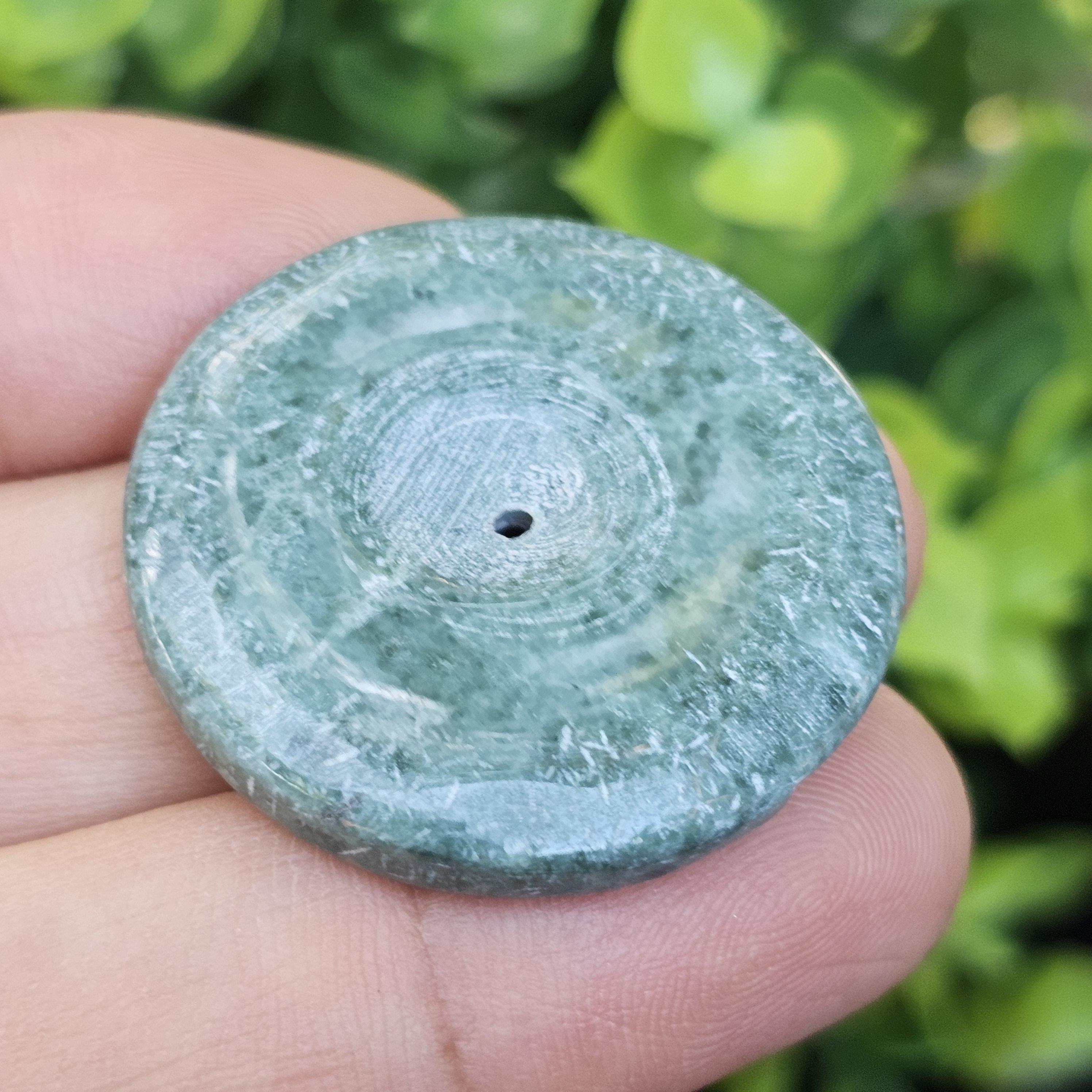 หยก พม่า แท้ Jade จี้โดนัทหยก (Bi-dise jadeite) พม่า (Myanmar) 49.35 กะรัต (Cts.)