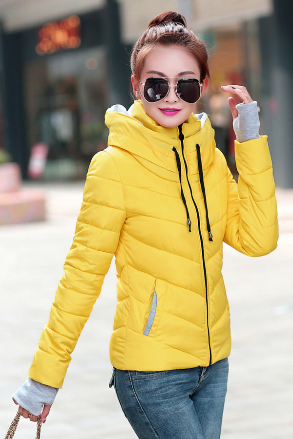 เสื้อโค้ทกันหนาวติดลบลุยหิมะได้ คอปิดซ้อนฮู้ด ทรงสลิม (12236X)