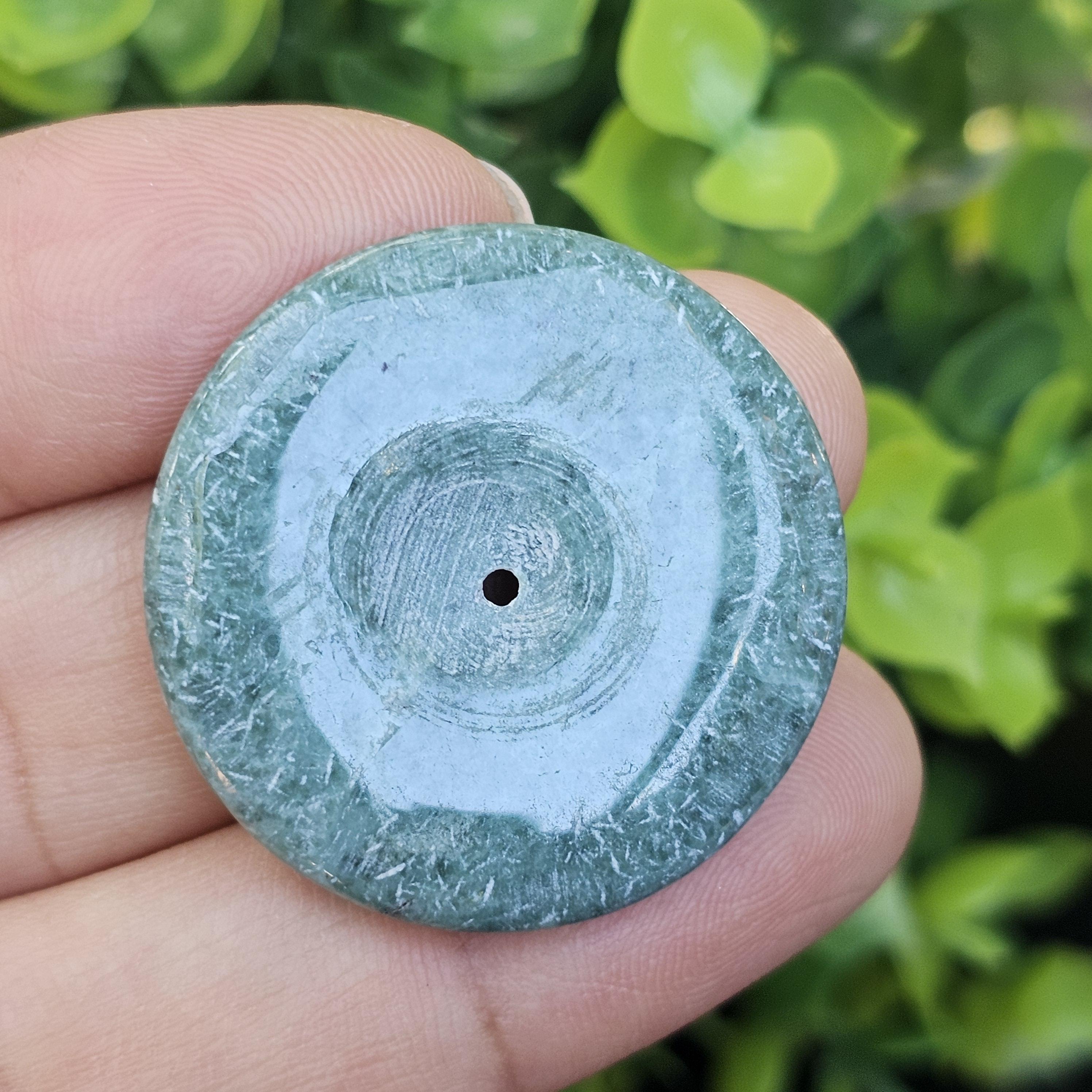 หยก พม่า แท้ Jade จี้โดนัทหยก (Bi-dise jadeite) พม่า (Myanmar) 49.35 กะรัต (Cts.)