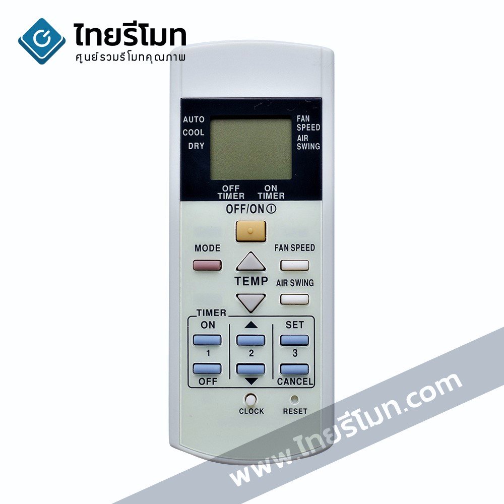 รีโมทแอร์ Panasonic รุ่น 2ปุ่มล่าง Clock Reset *กดดูรายละเอียด*