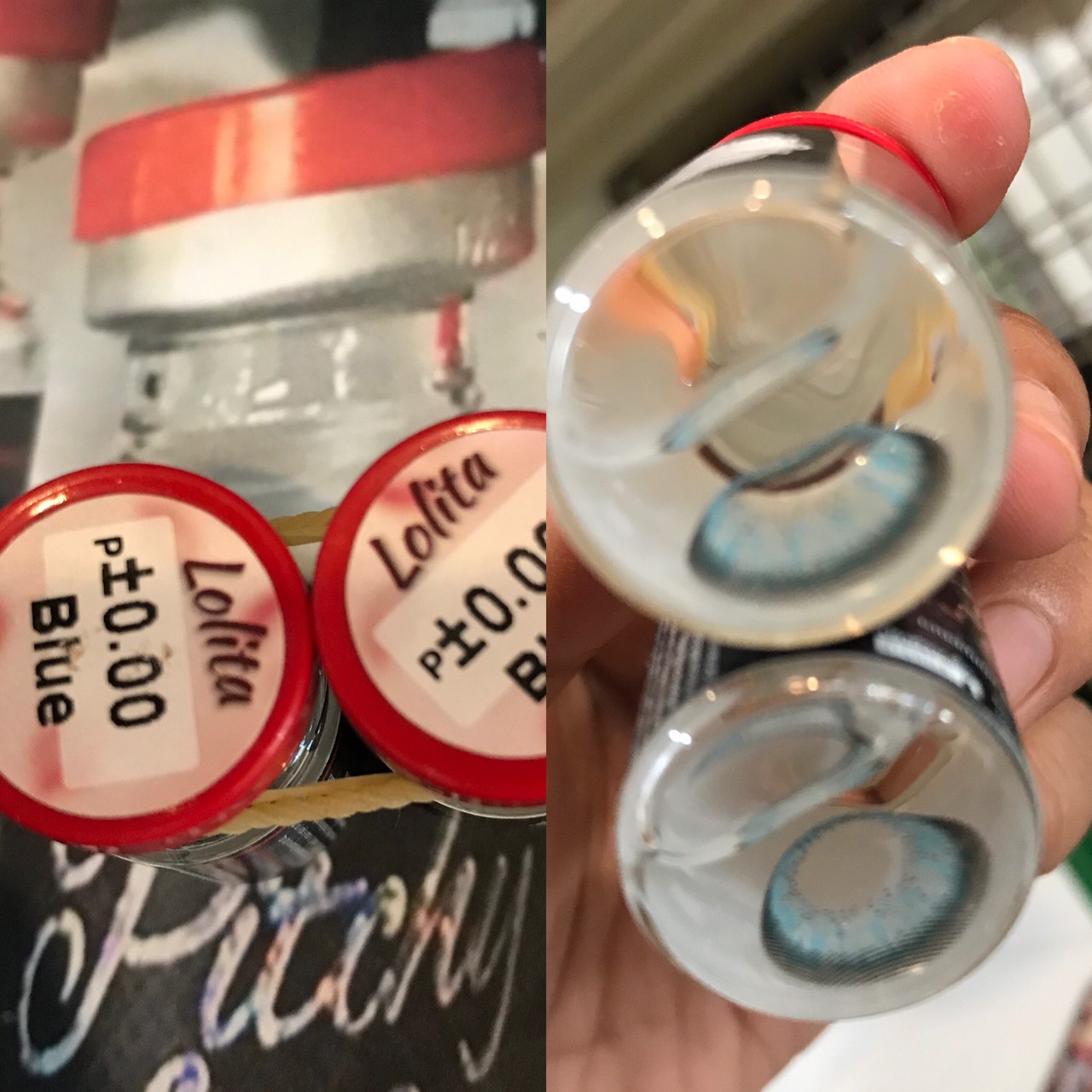 Pitchy lens สีฟ้า