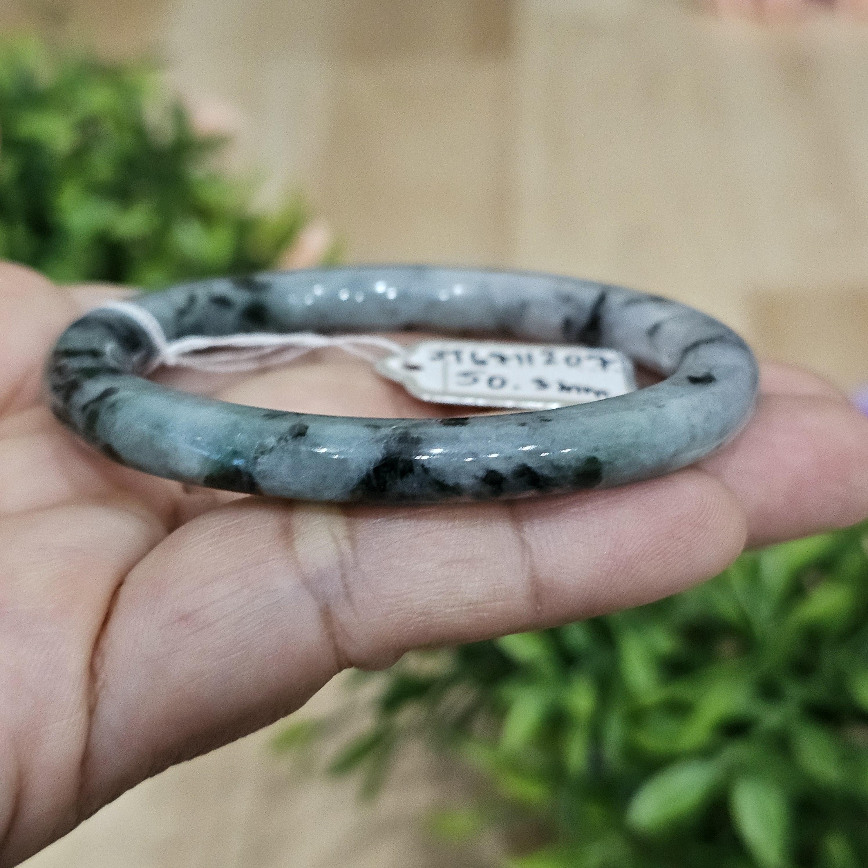 JB6711207 หยก พม่า แท้ Jade กำไลหยก (Jadeite bracelet) พม่า (Myanmar) 50.3 มม.