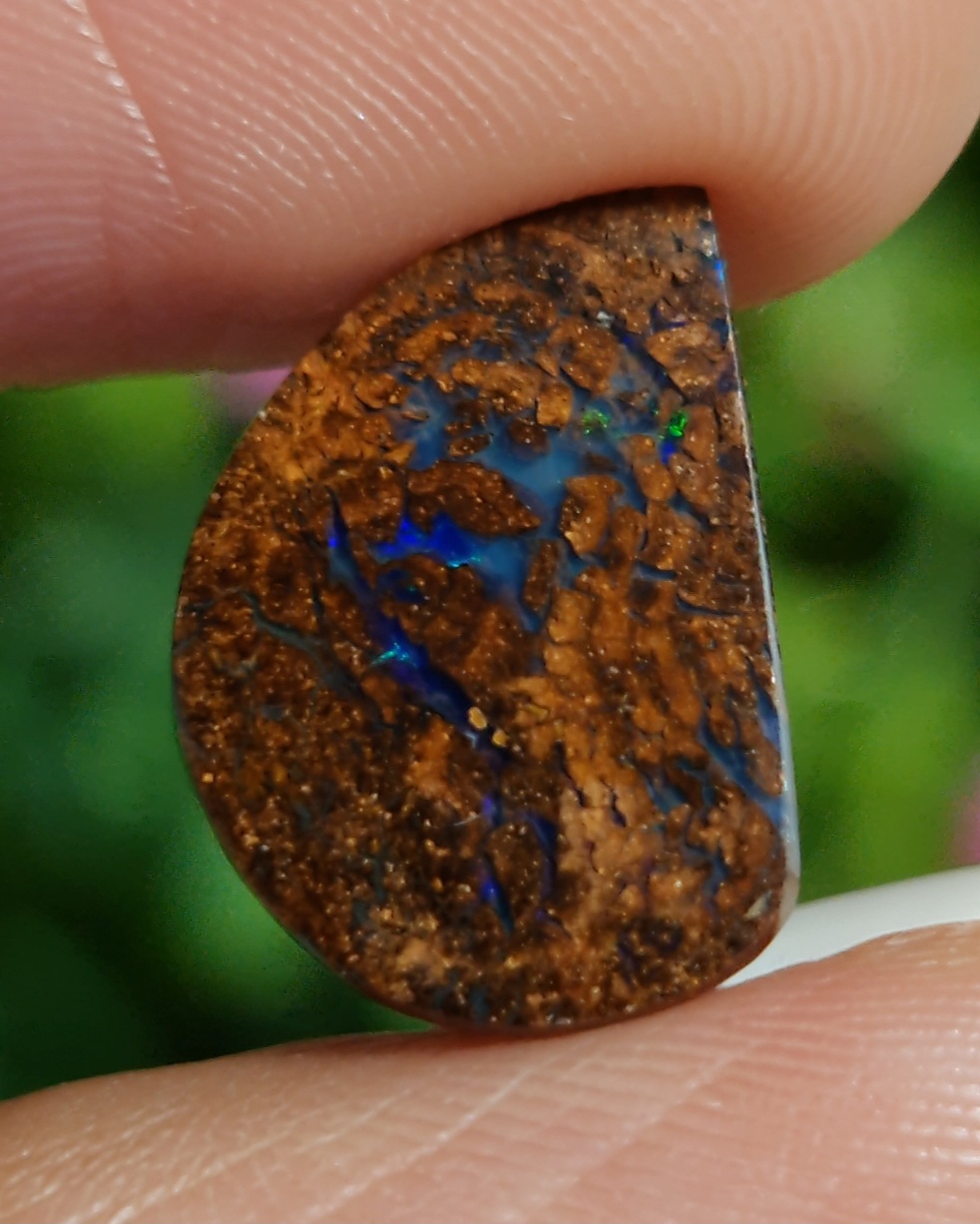 พลอย โบลเดอร์ โอปอล ออสเตรเลีย Australian Boulder Opal 5.22 กะรัต (Cts.) พลอยแท้ อัญมณีมงคลประจําวันเกิด เครื่องประดับพลอย