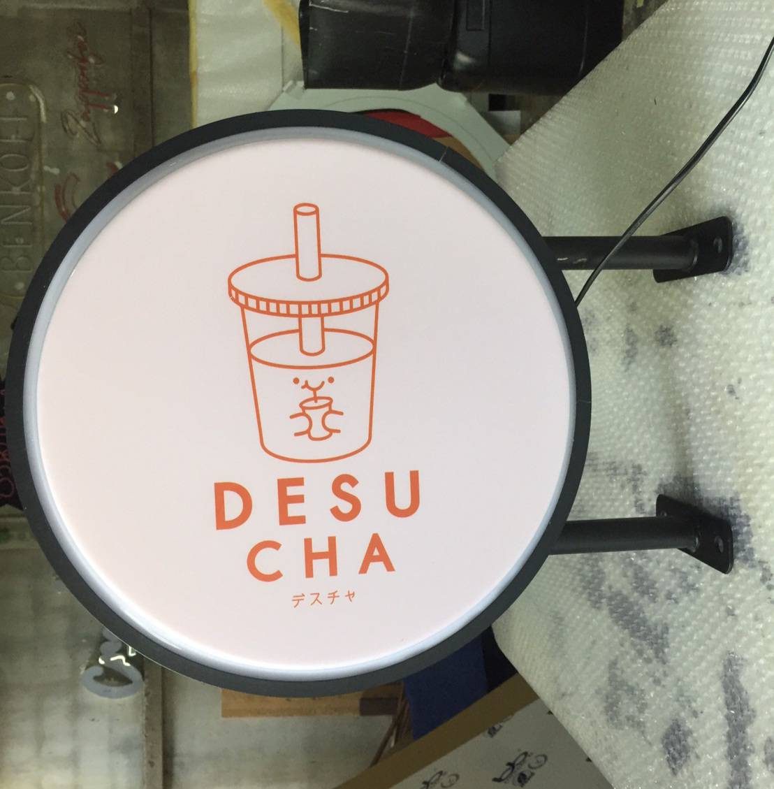 ป้ายกล่องไฟสำเร็จรูป ไฟออก 2ด้าน ป้ายกล่องไฟสลิม ป้ายเมนูร้านชานมไข่มุก